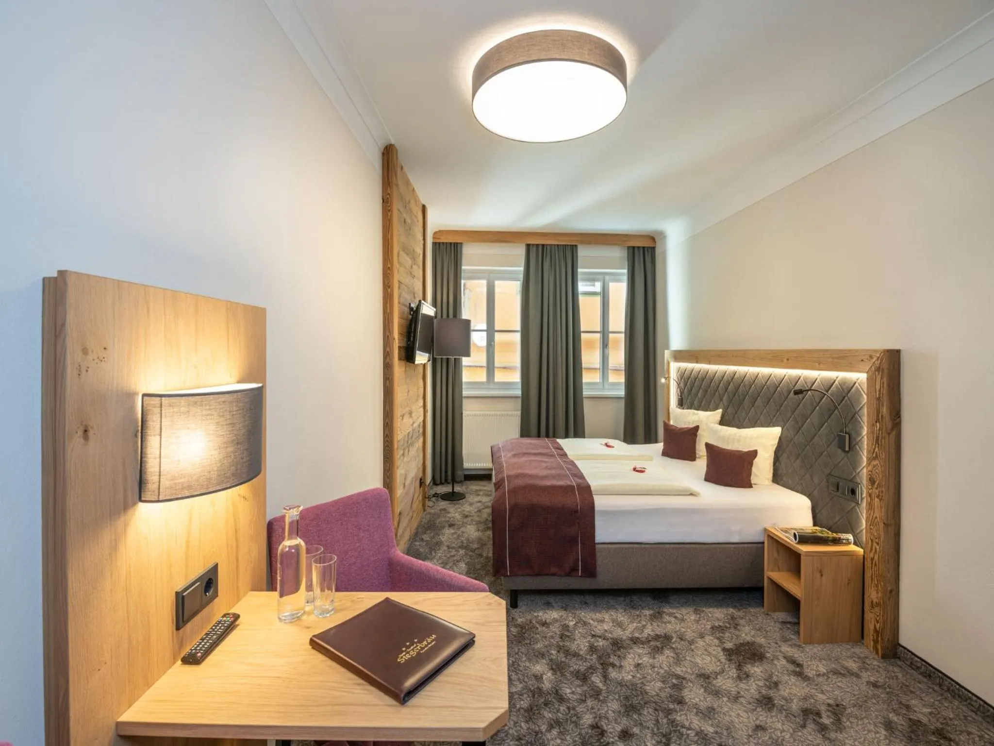 Bed in Hotel Stegerbräu