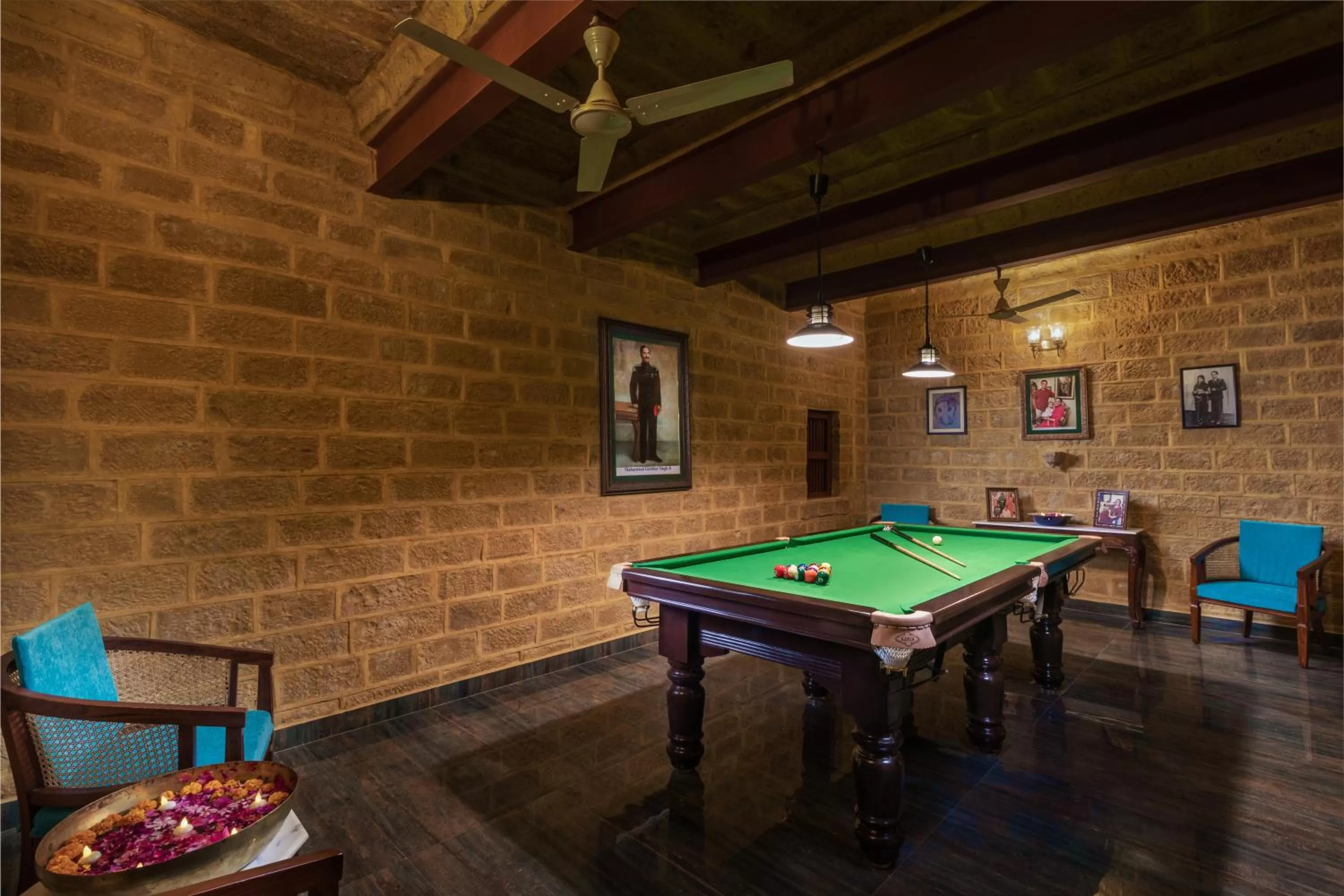 Billiard in WelcomHeritage Mohangarh Fort