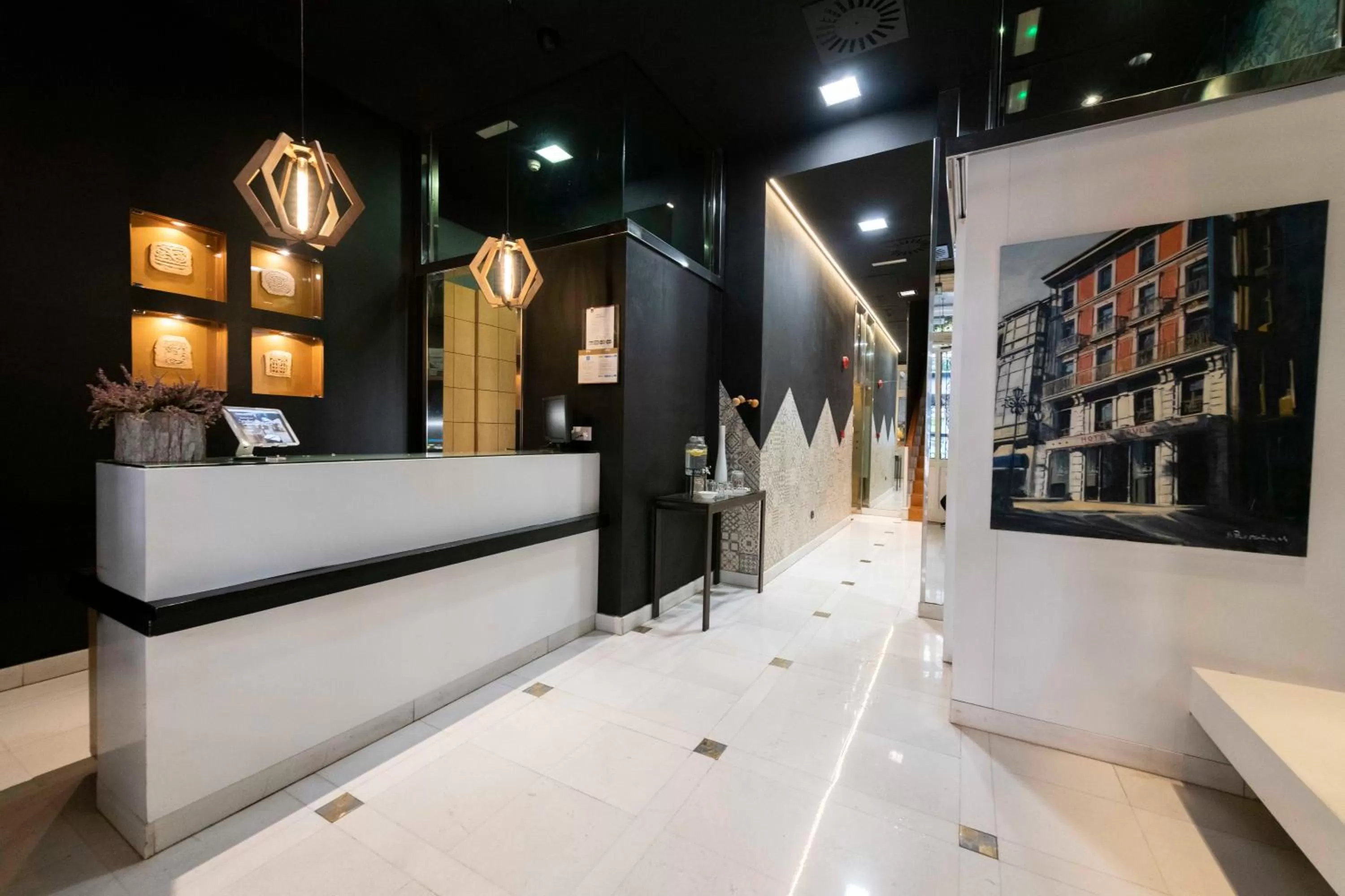 Lobby or reception in Hotel Fruela