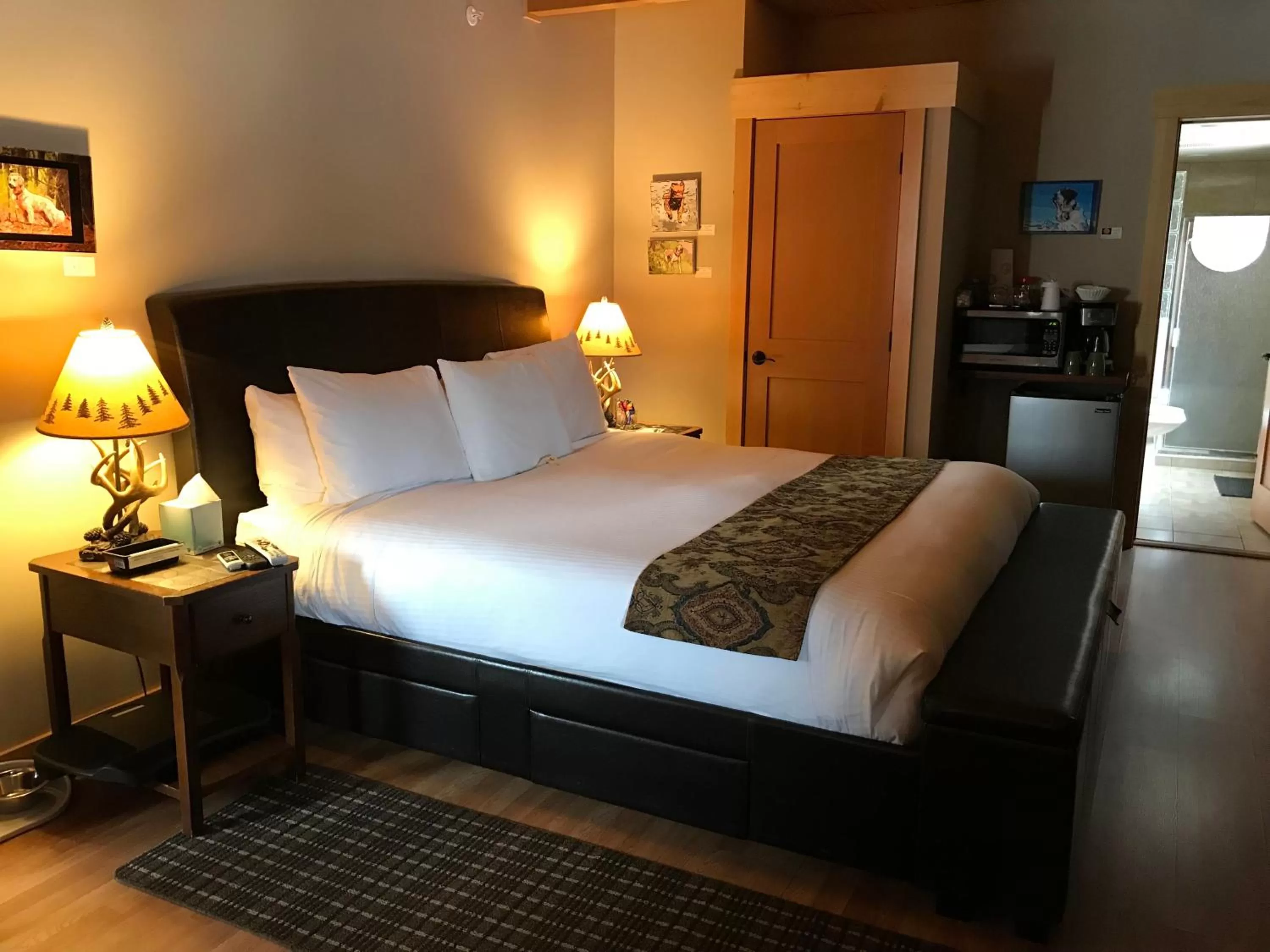 Bed in Twisp River Suites