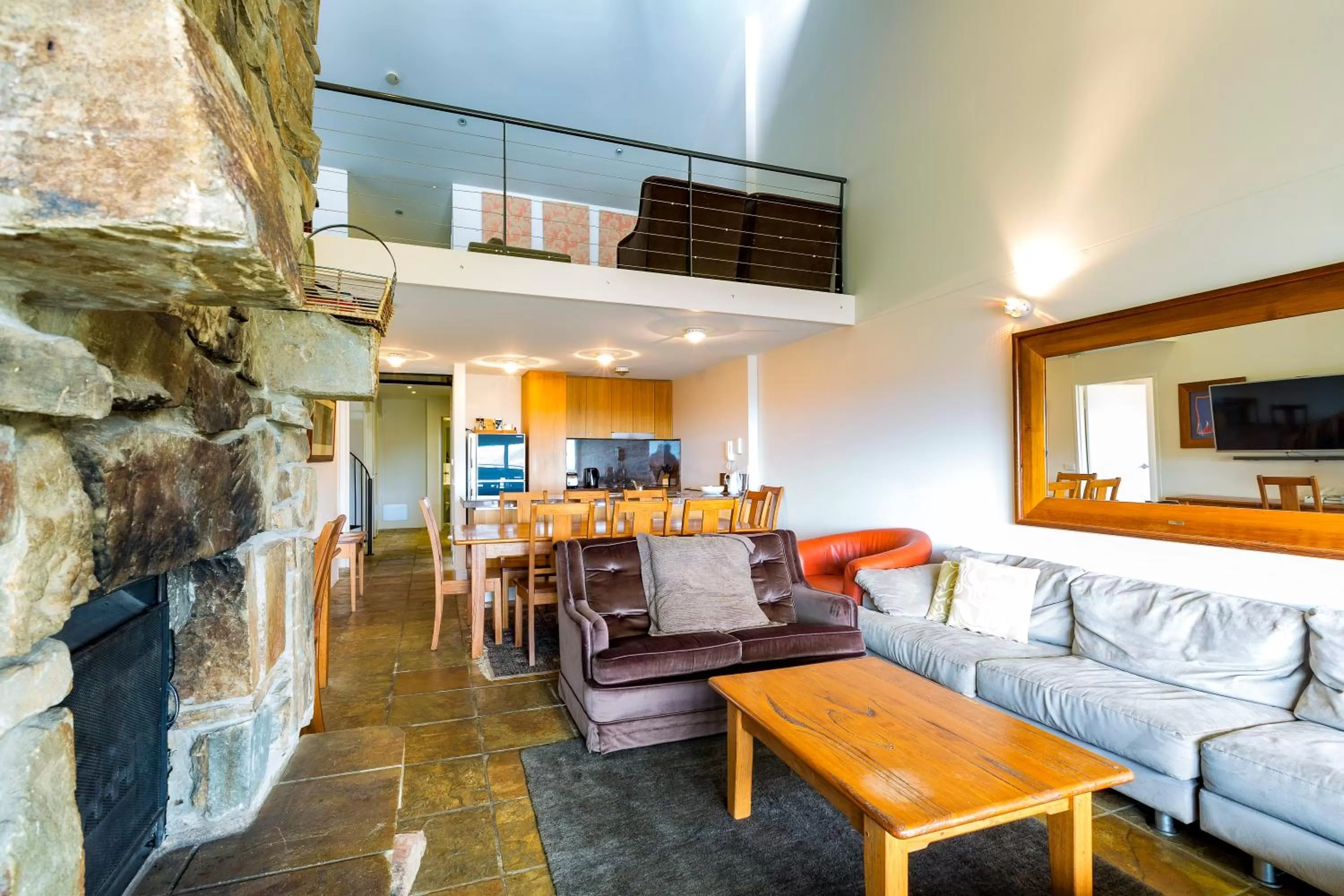 Photo of the whole room, Seating Area in Alpine Woodsmoke Apartments