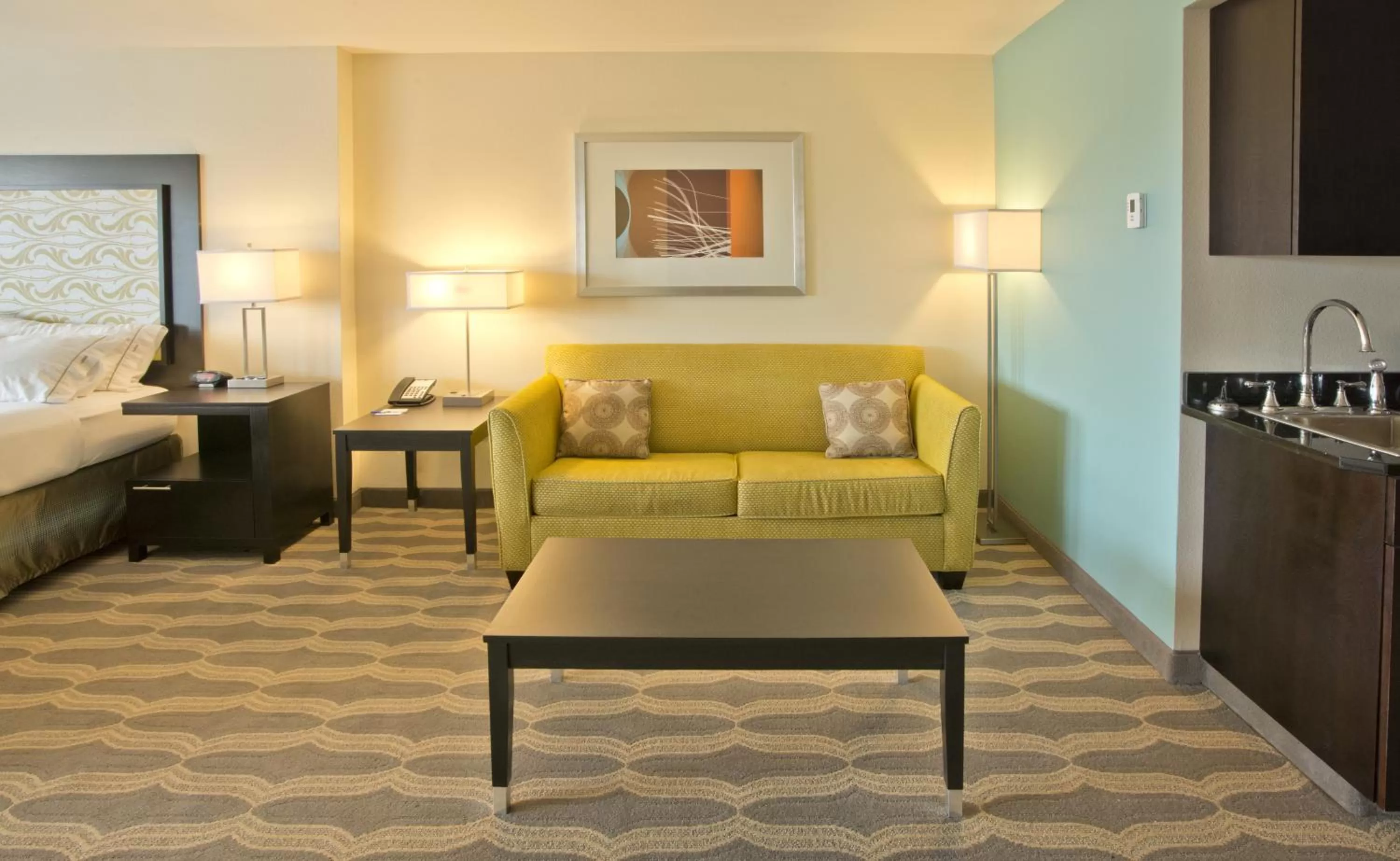 Seating area, Bed in Holiday Inn Express & Suites Colorado Springs Central by IHG