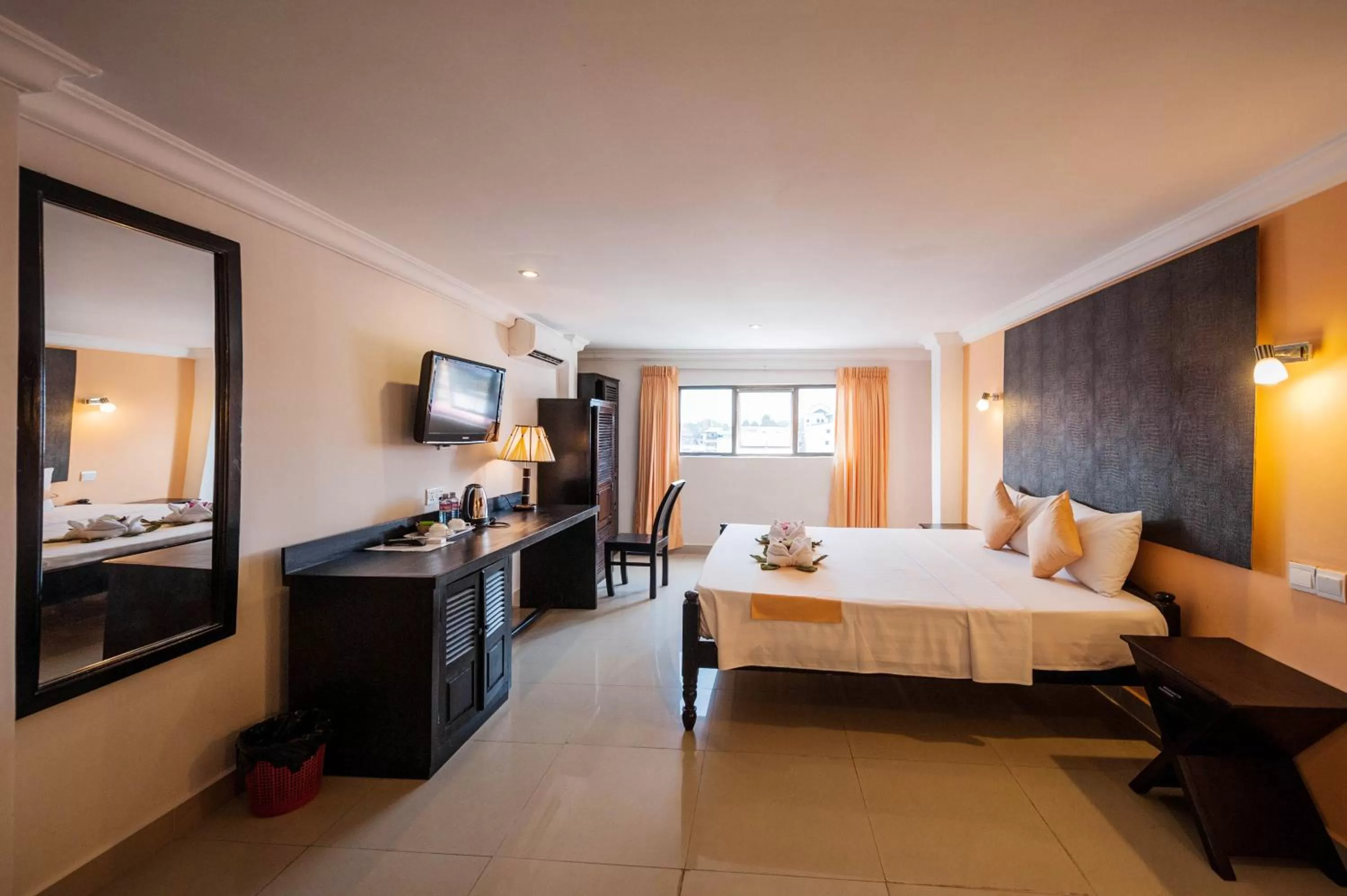 Bed in Angkor International Hotel