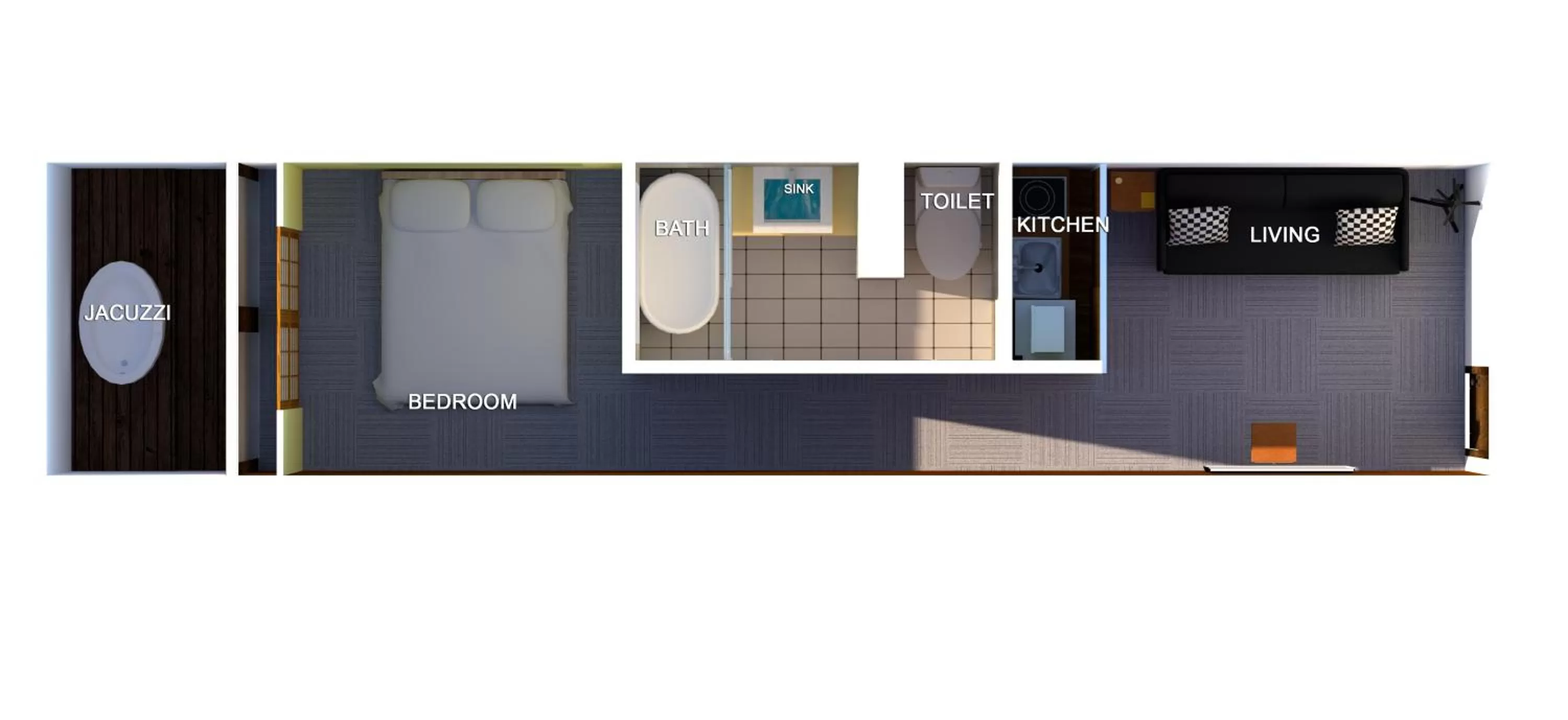 Floor plan in Shiki Suites - Kyoto Umekoji