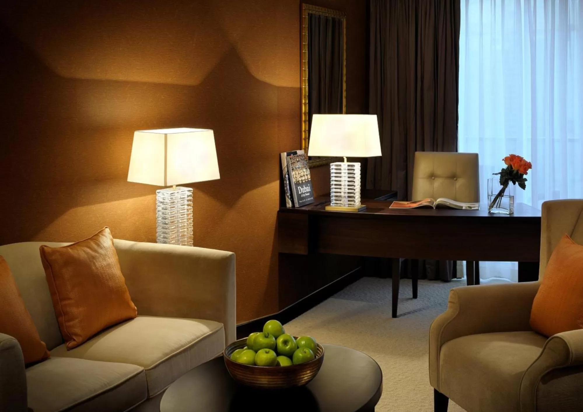 Seating area in Emaar Residences Dubai Marina by Qstay - formerly Address Dubai Marina