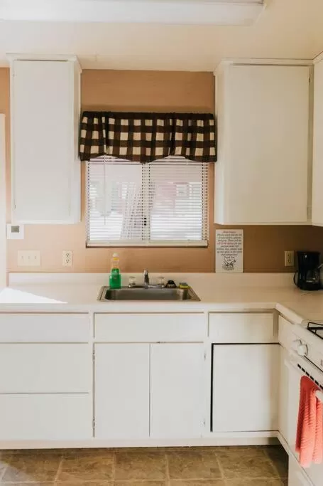 Kitchen or kitchenette in The Long Barn Lodge