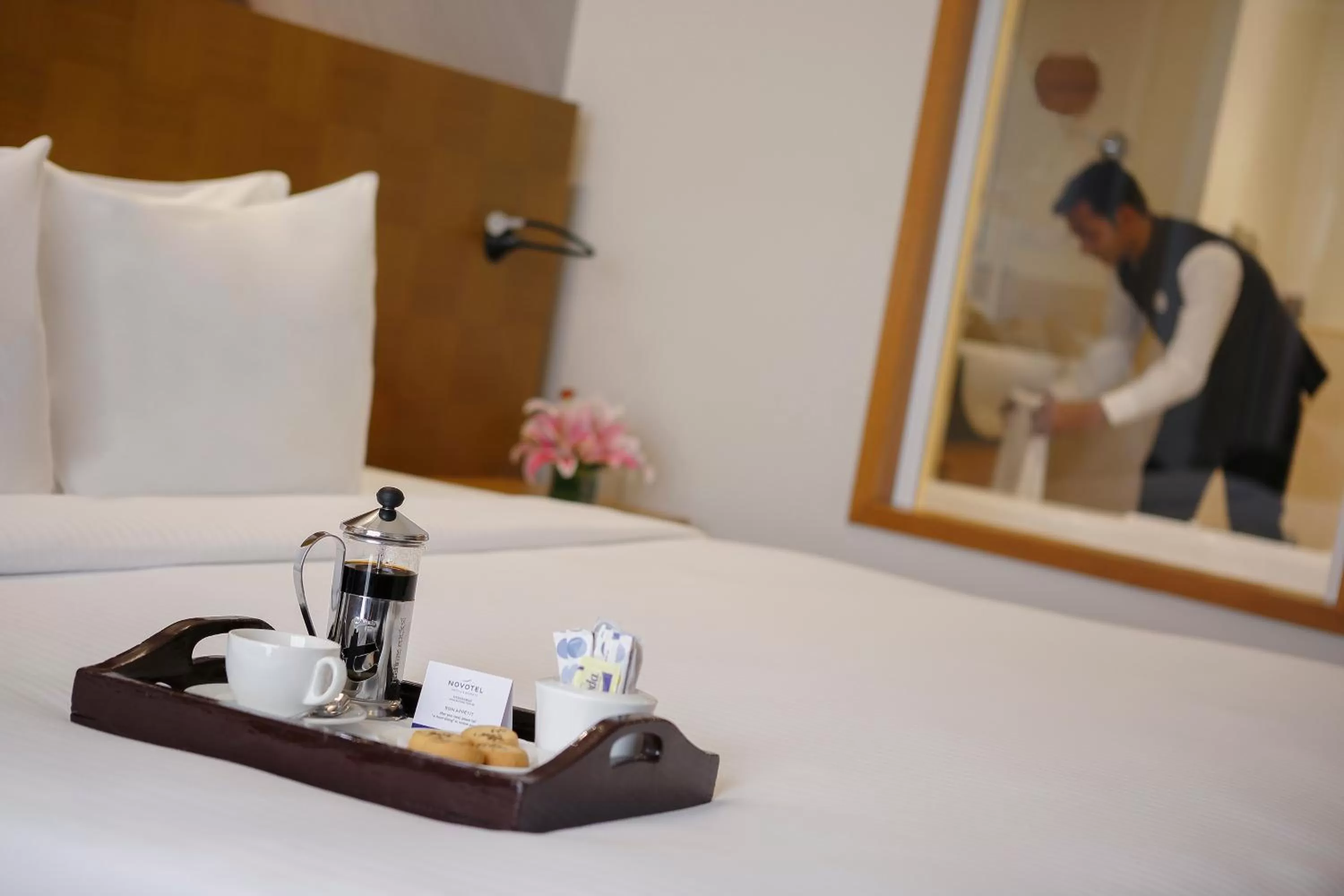 Toilet, Bed in Novotel Hyderabad Convention Centre