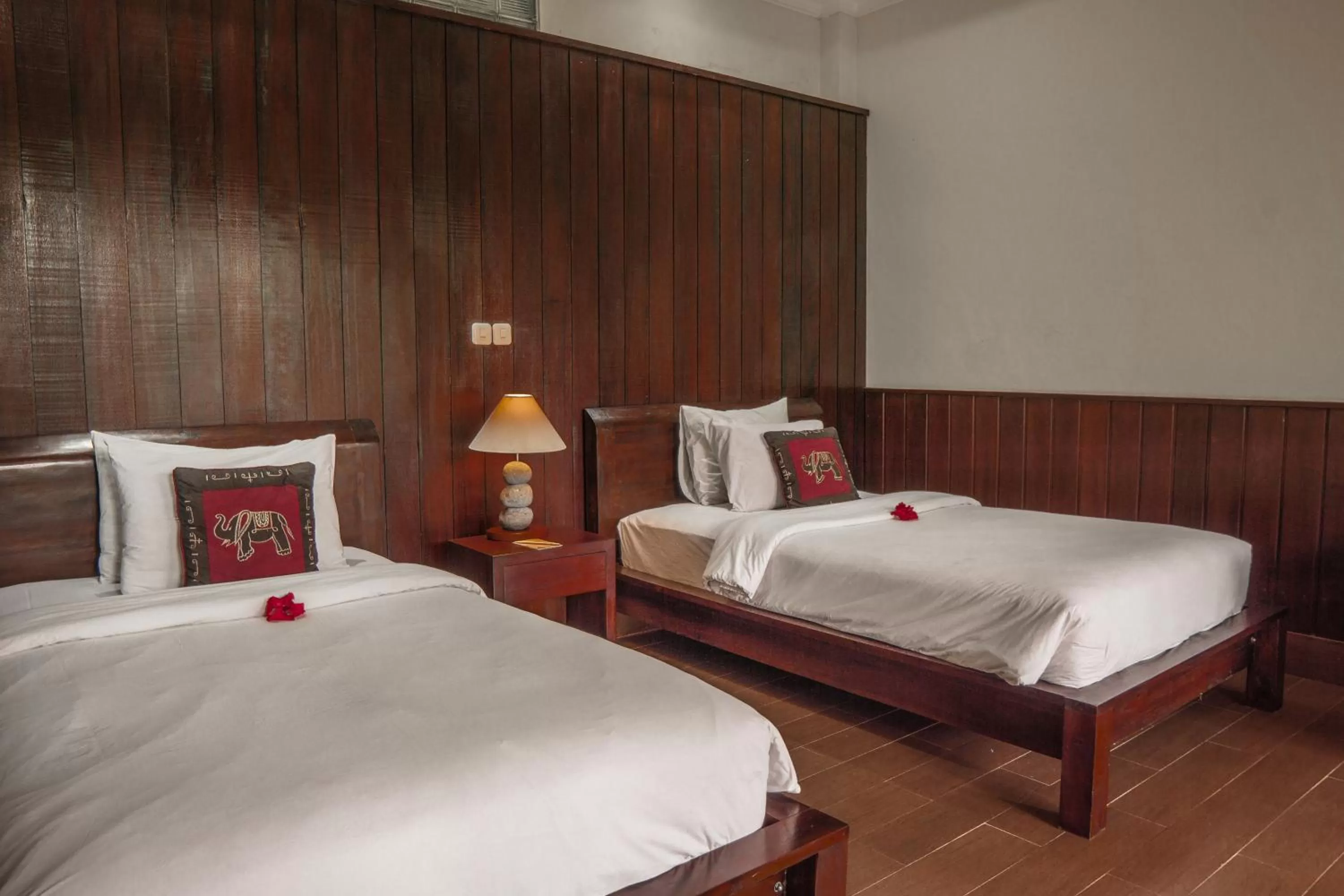 Decorative detail, Bed in Artini Bisma Ubud Hotel