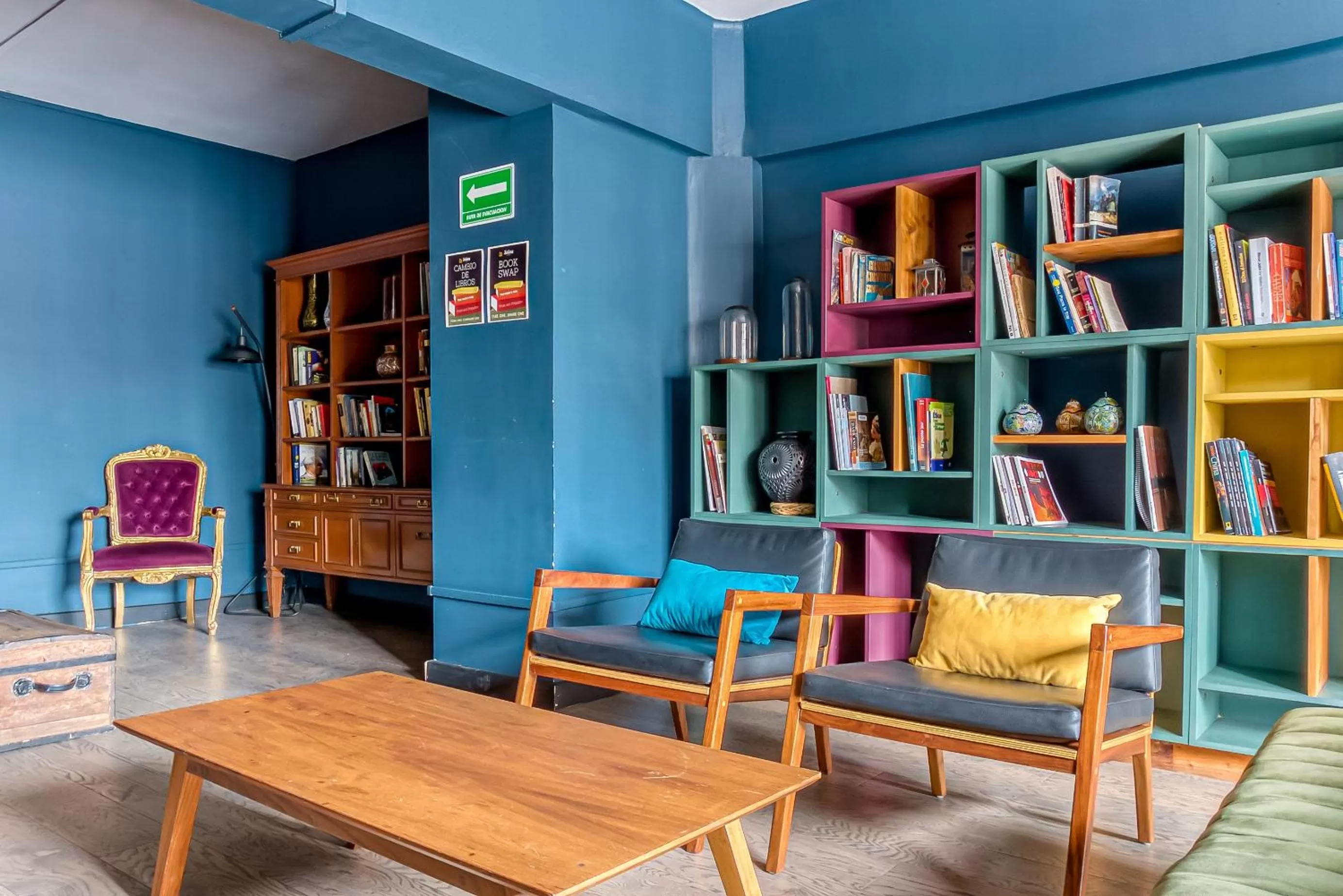 Library in Selina Mexico City Downtown