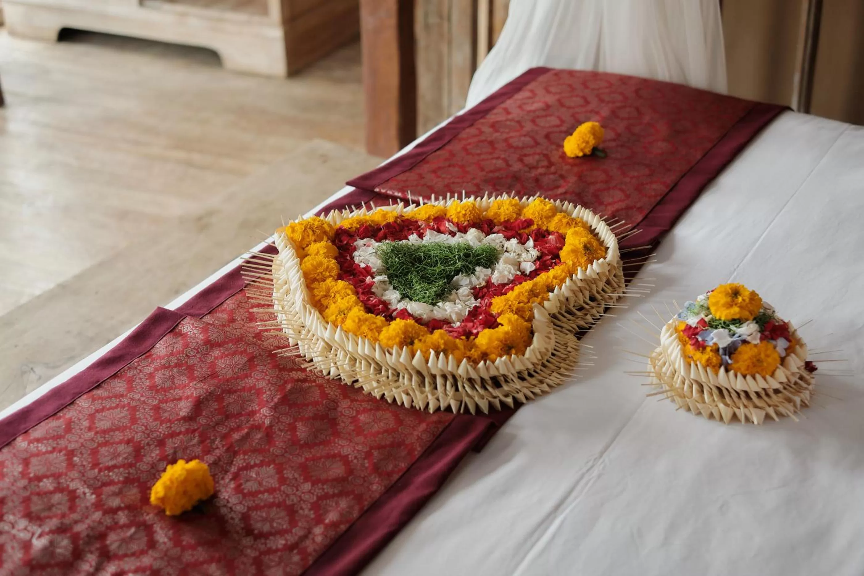 Bed in Joglo Organik Guesthouse