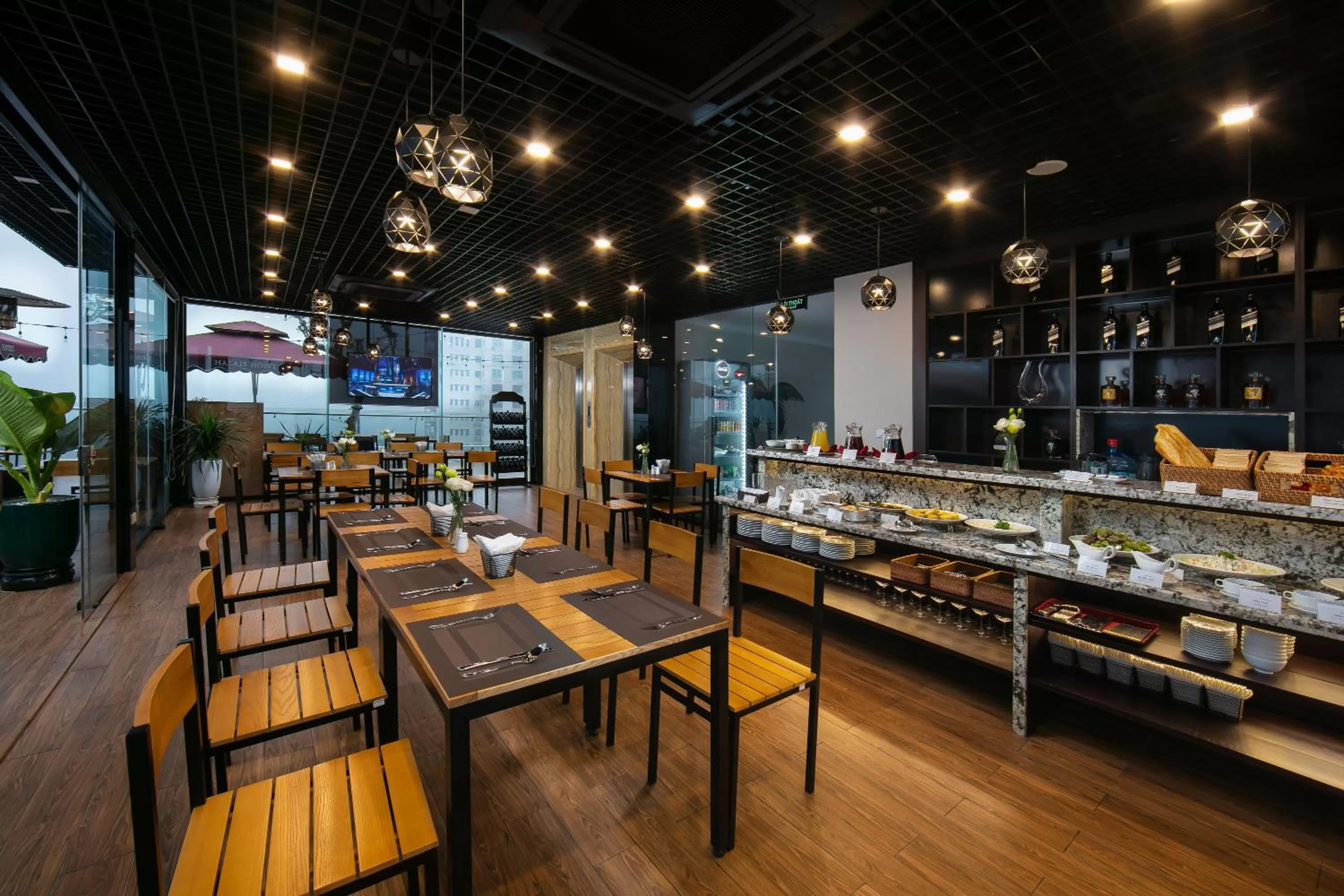 Buffet breakfast in Halais Hotel