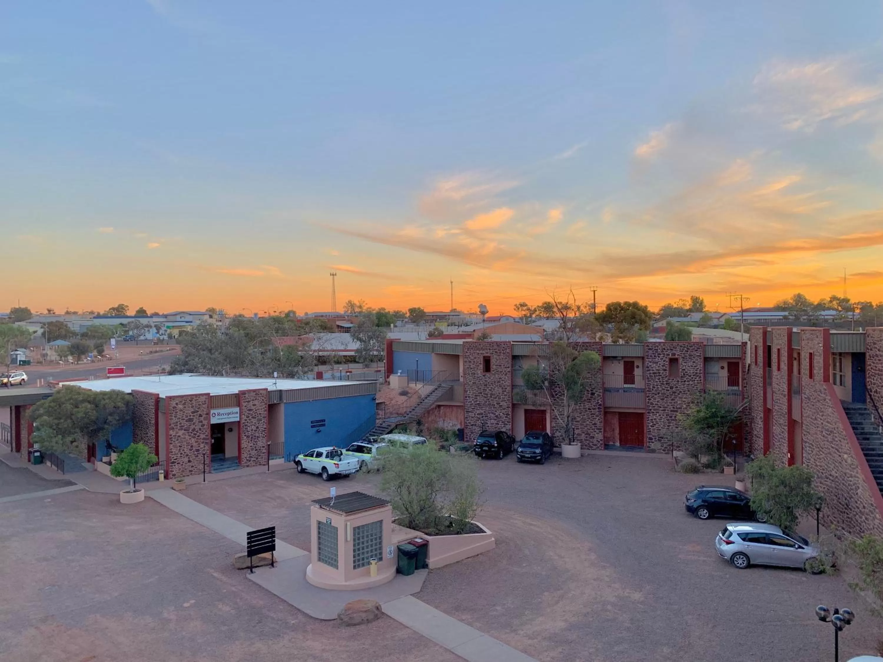 Garden view in Desert Cave Hotel