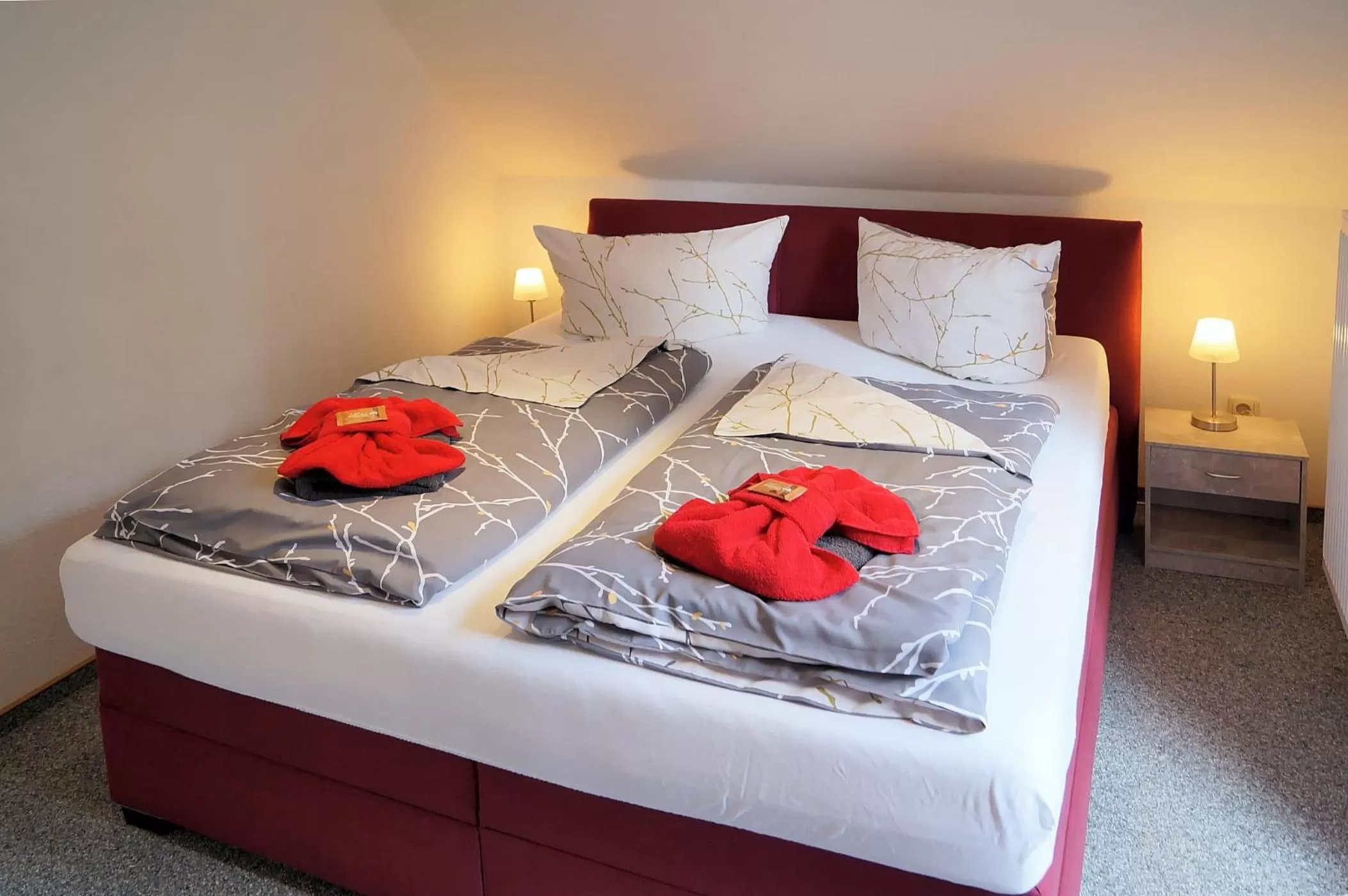 Bed in Erzgebirgshotel Misnia Bärenfels