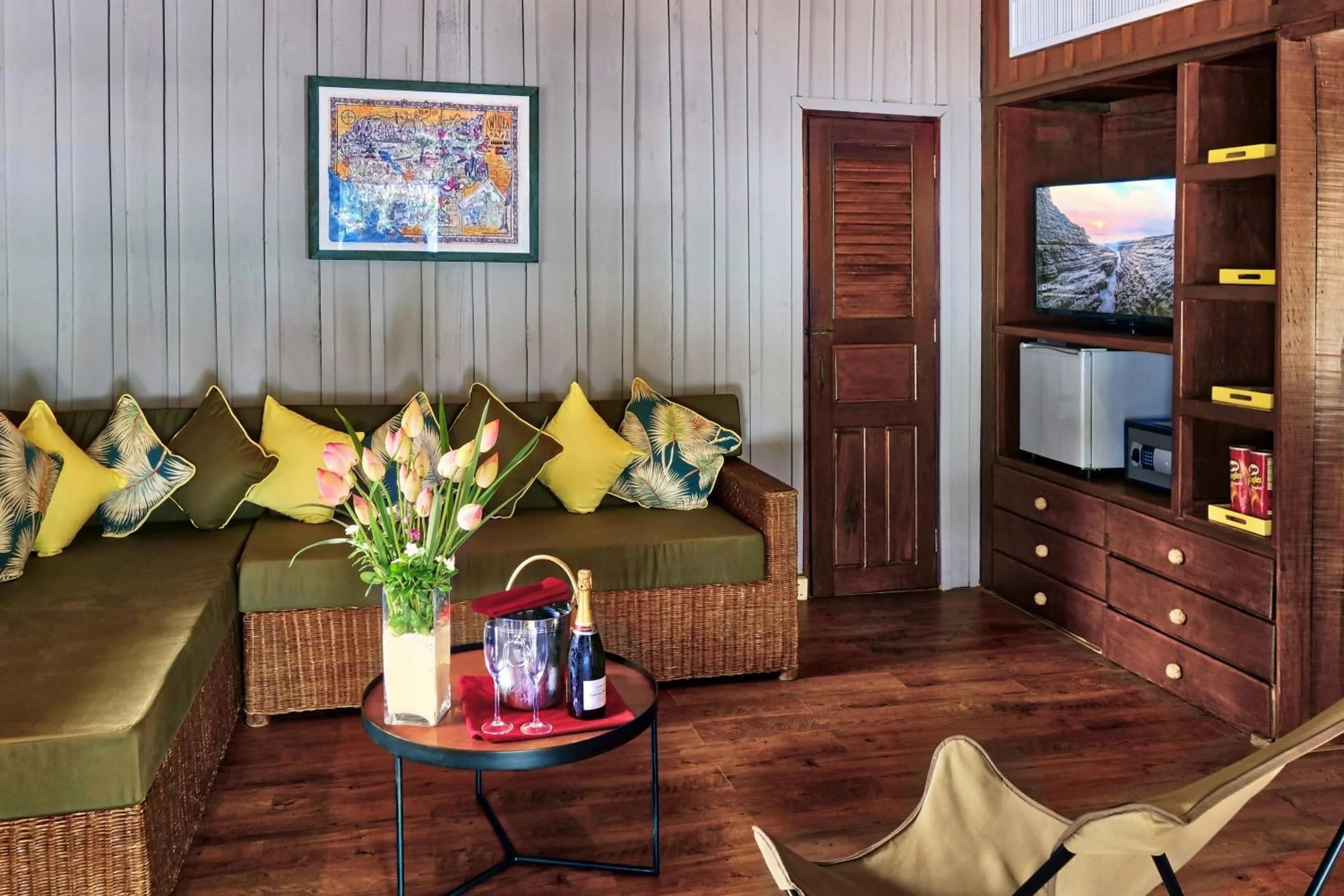 Seating area in Sok San Beach Resort