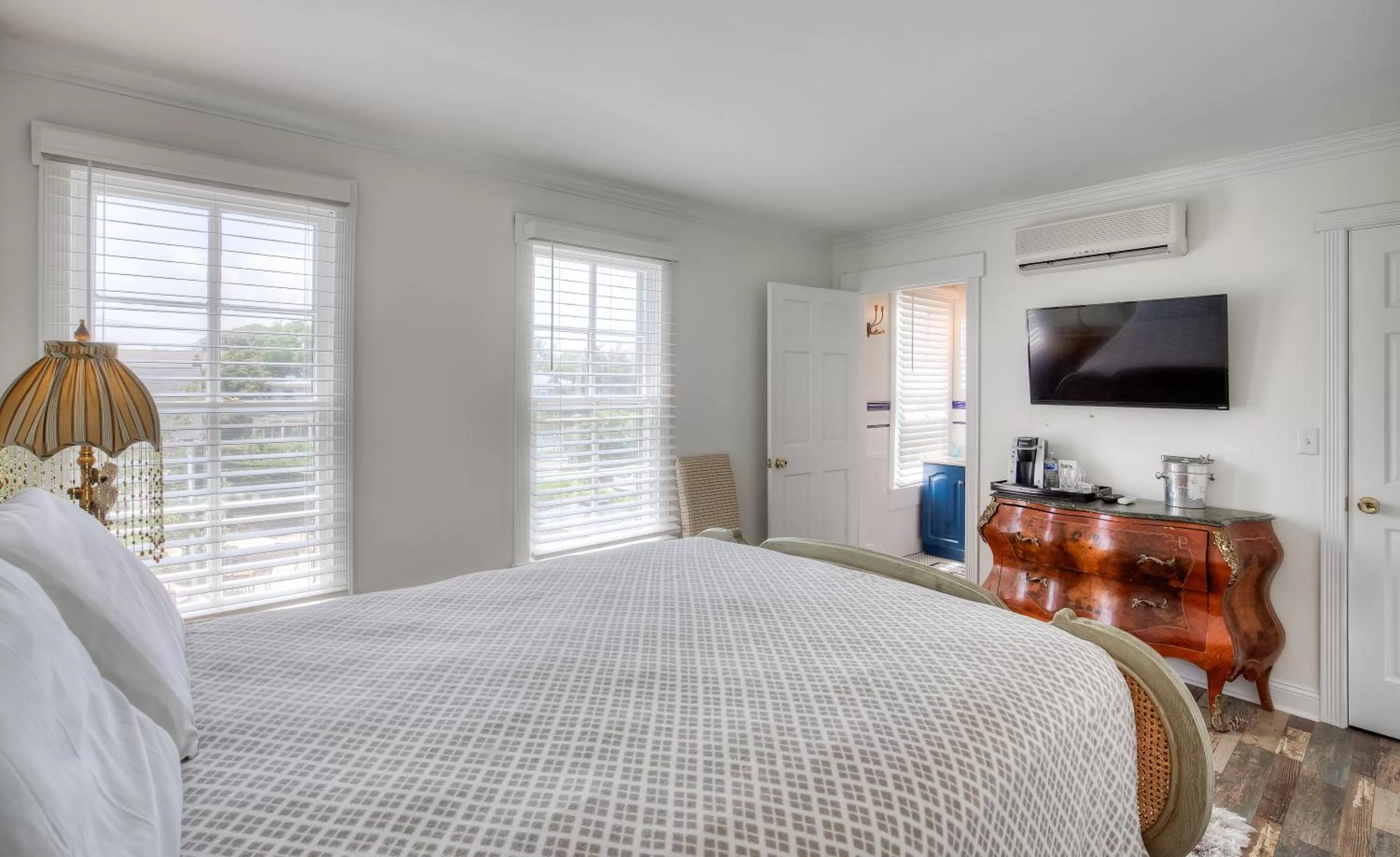 Bed in Elaine's Cape May Boutique Hotel