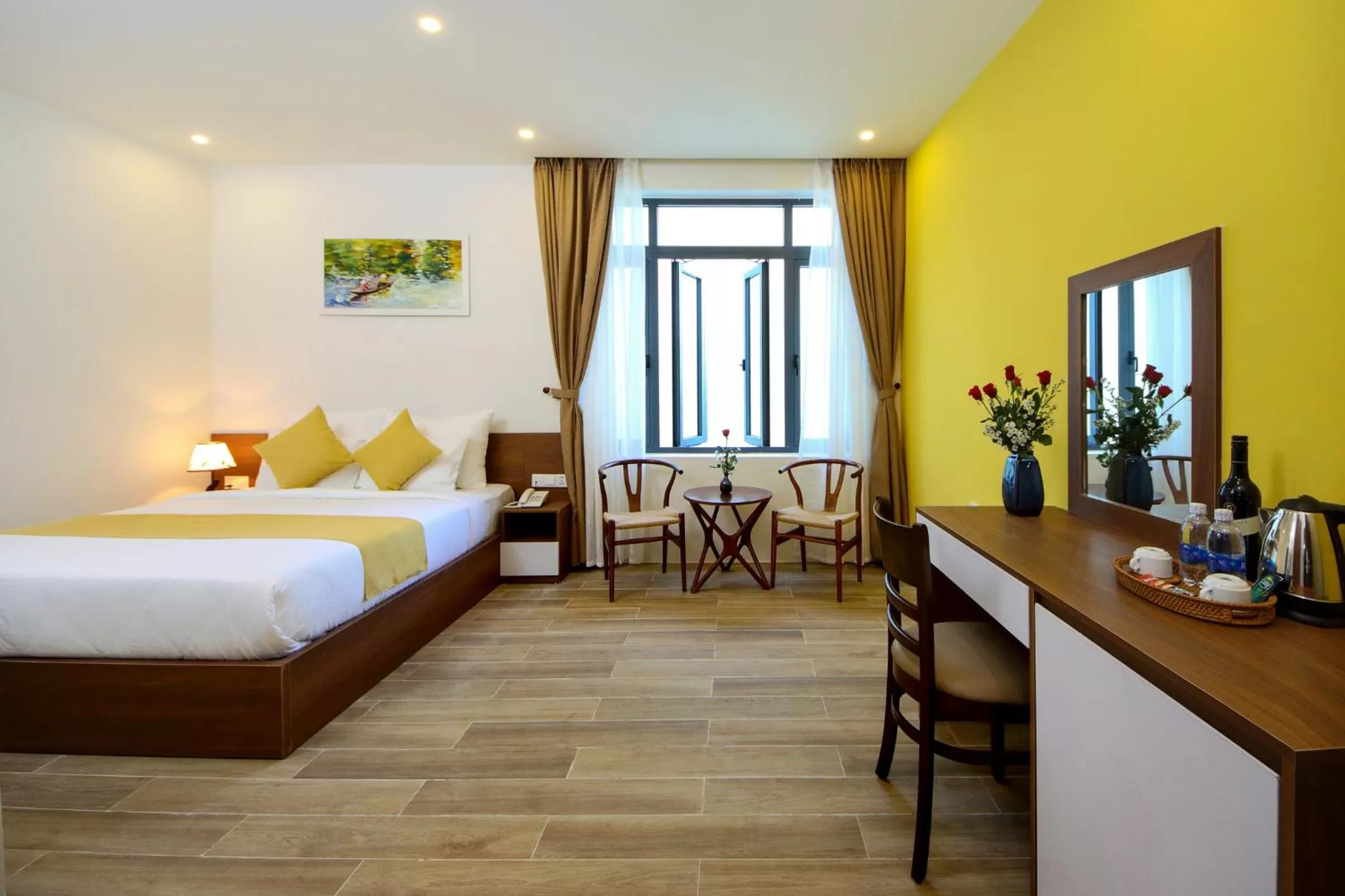 Living room, Bed in Hoi An Majestic Villa