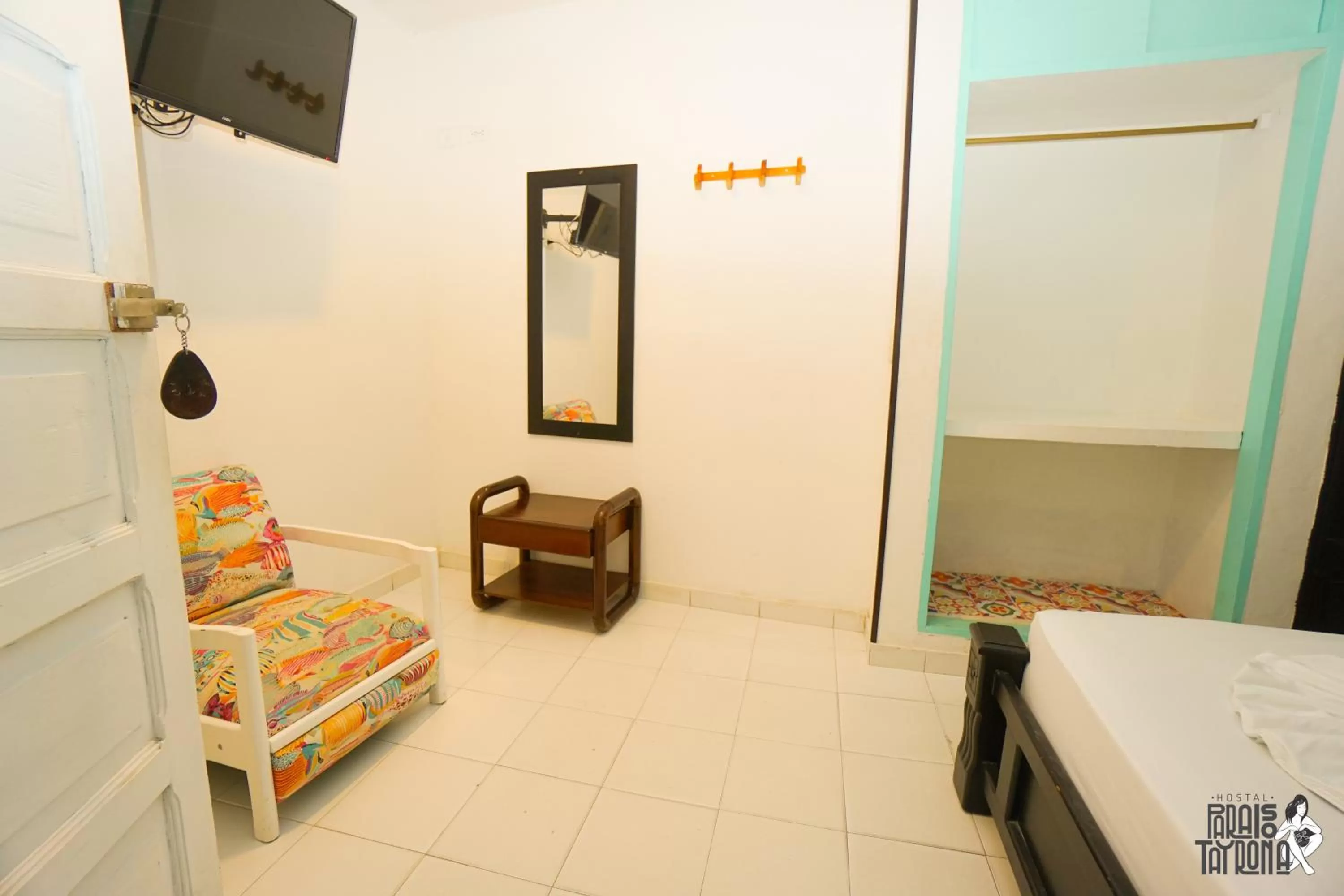 Bed in Hostal Paraiso Tayrona