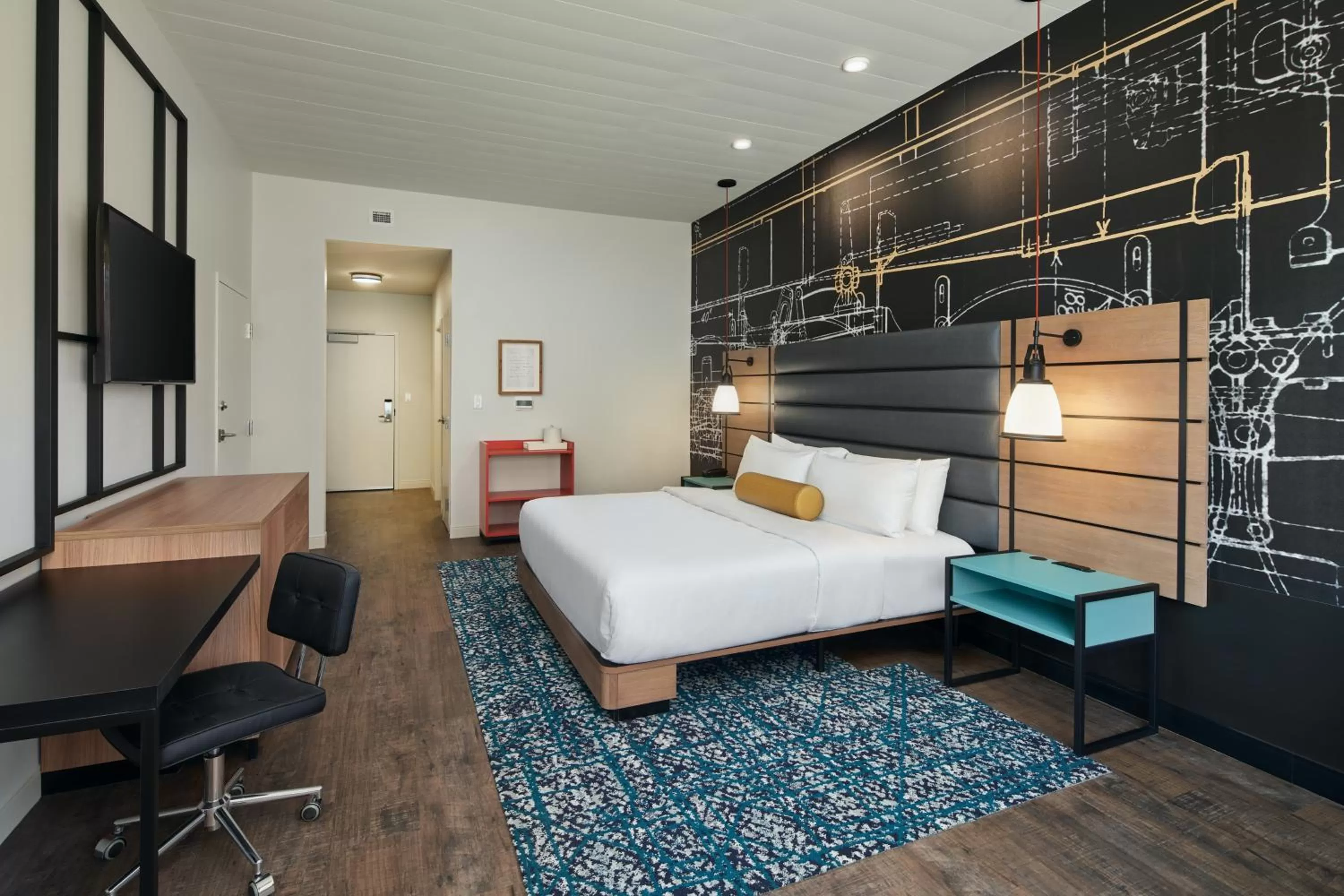 Communal lounge/ TV room, Bed in Hotel Indigo Tallahassee - Collegetown by IHG