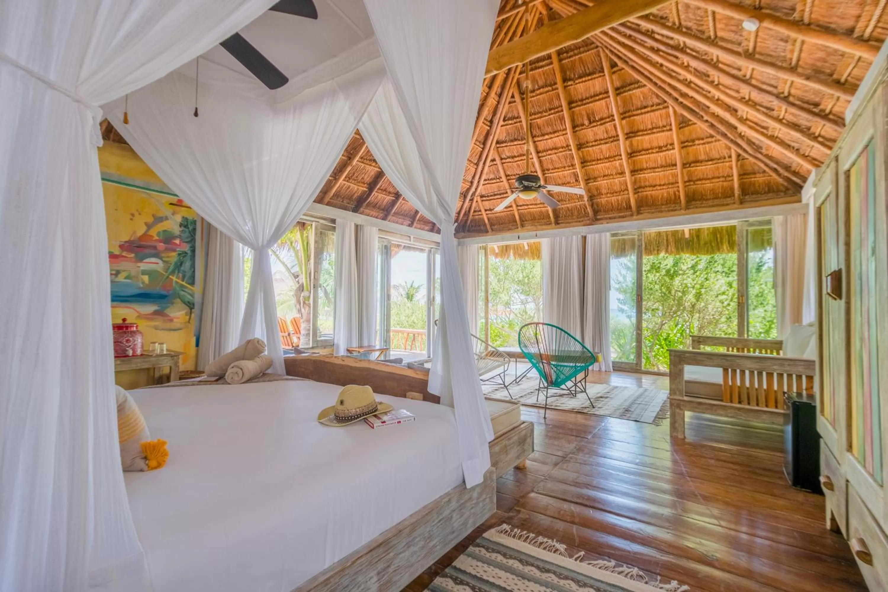 Bedroom in Villa Pescadores Tulum-Beachfront hotel by Ahau Collection