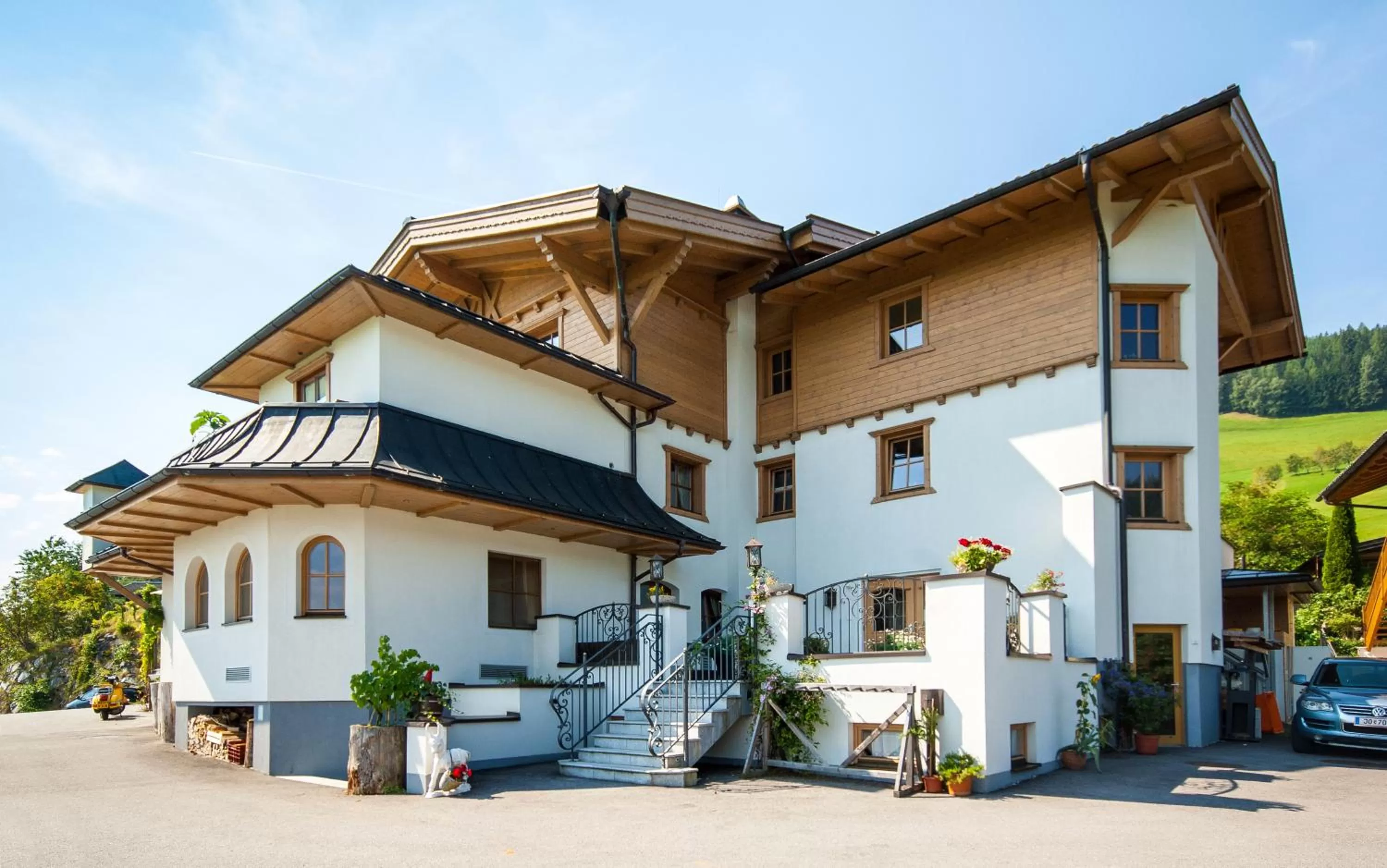 Patio in Hotel und Alpen Apartments mit Sauna - Bürglhöh