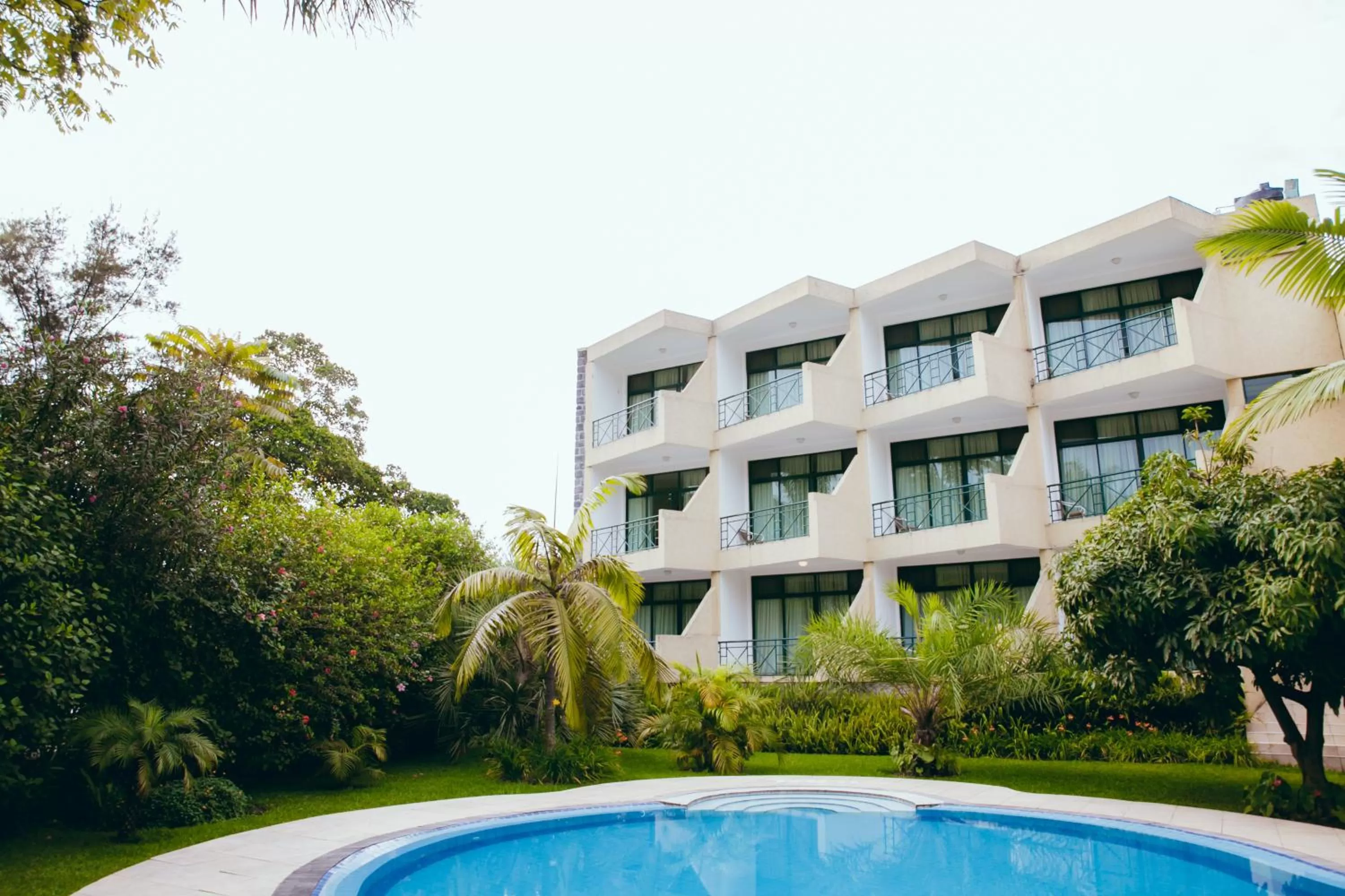 Swimming pool, Property Building in Gorillas Lake Kivu Hotel