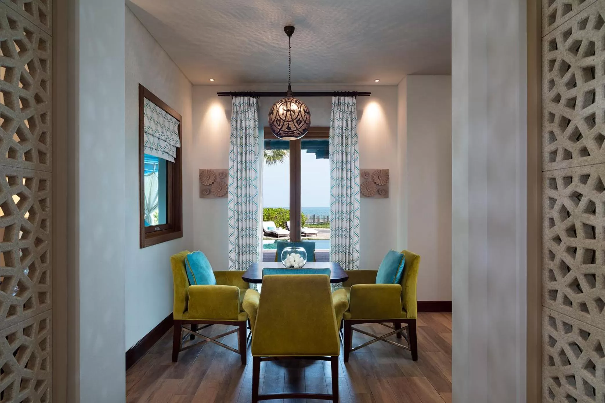 Seating area in Banana Island Resort Doha by Anantara