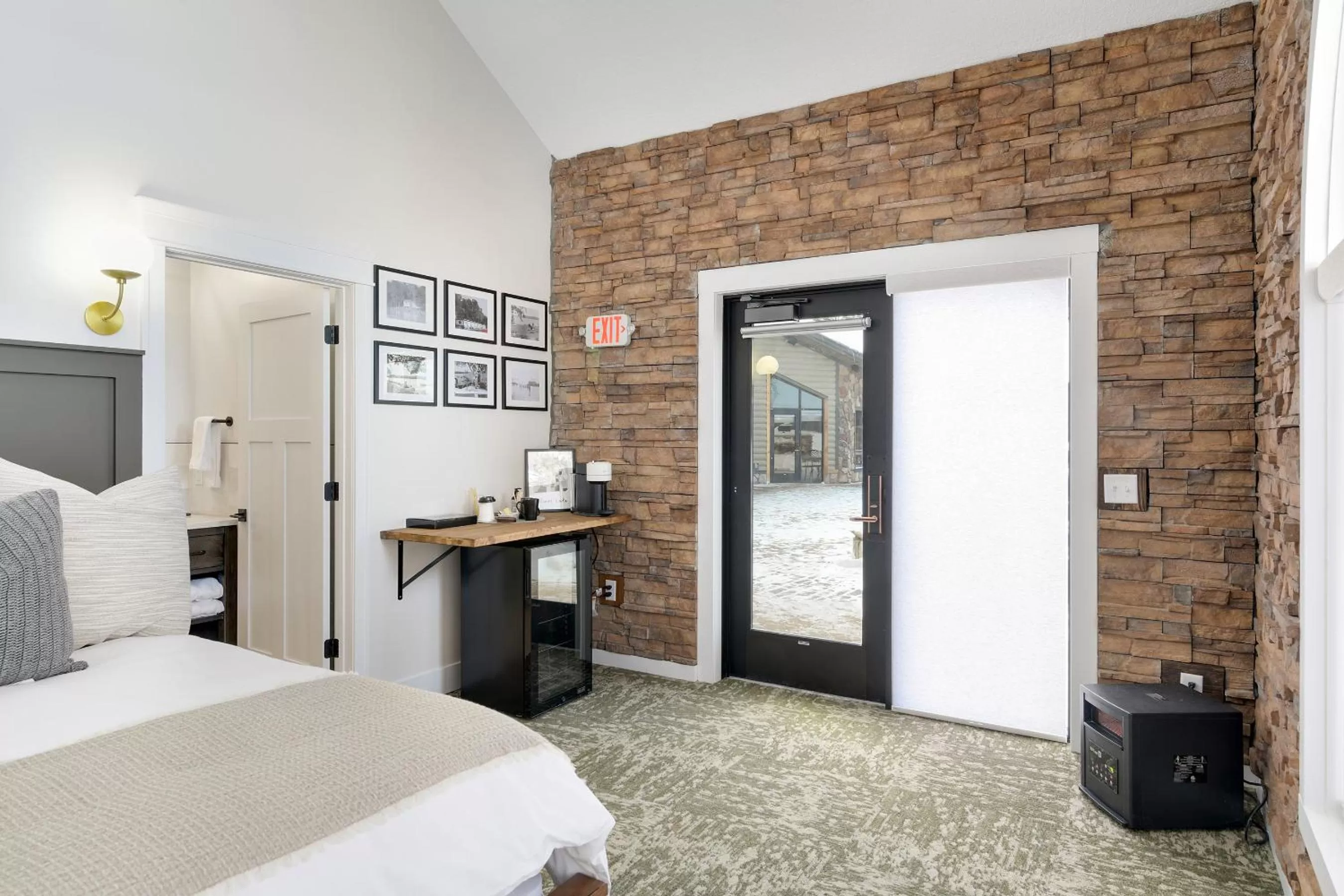 Bed in Balsam Lake Lodge