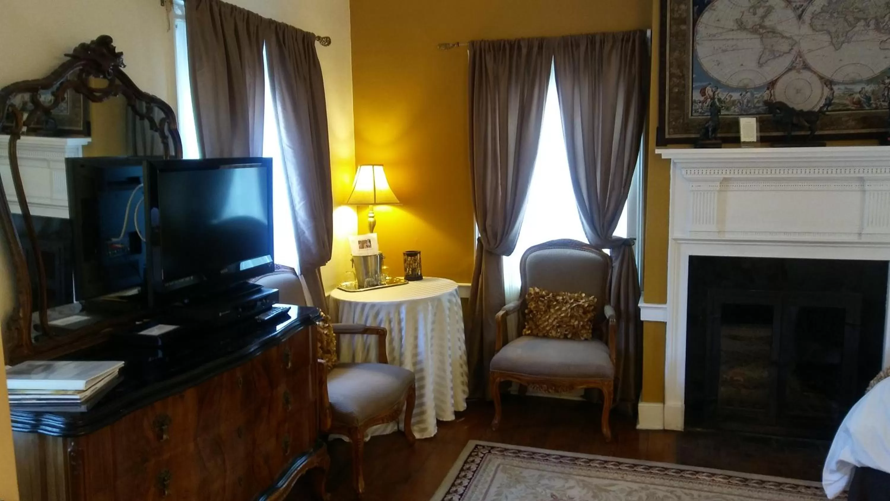 Decorative detail, TV/Entertainment Center in Old Brick Inn