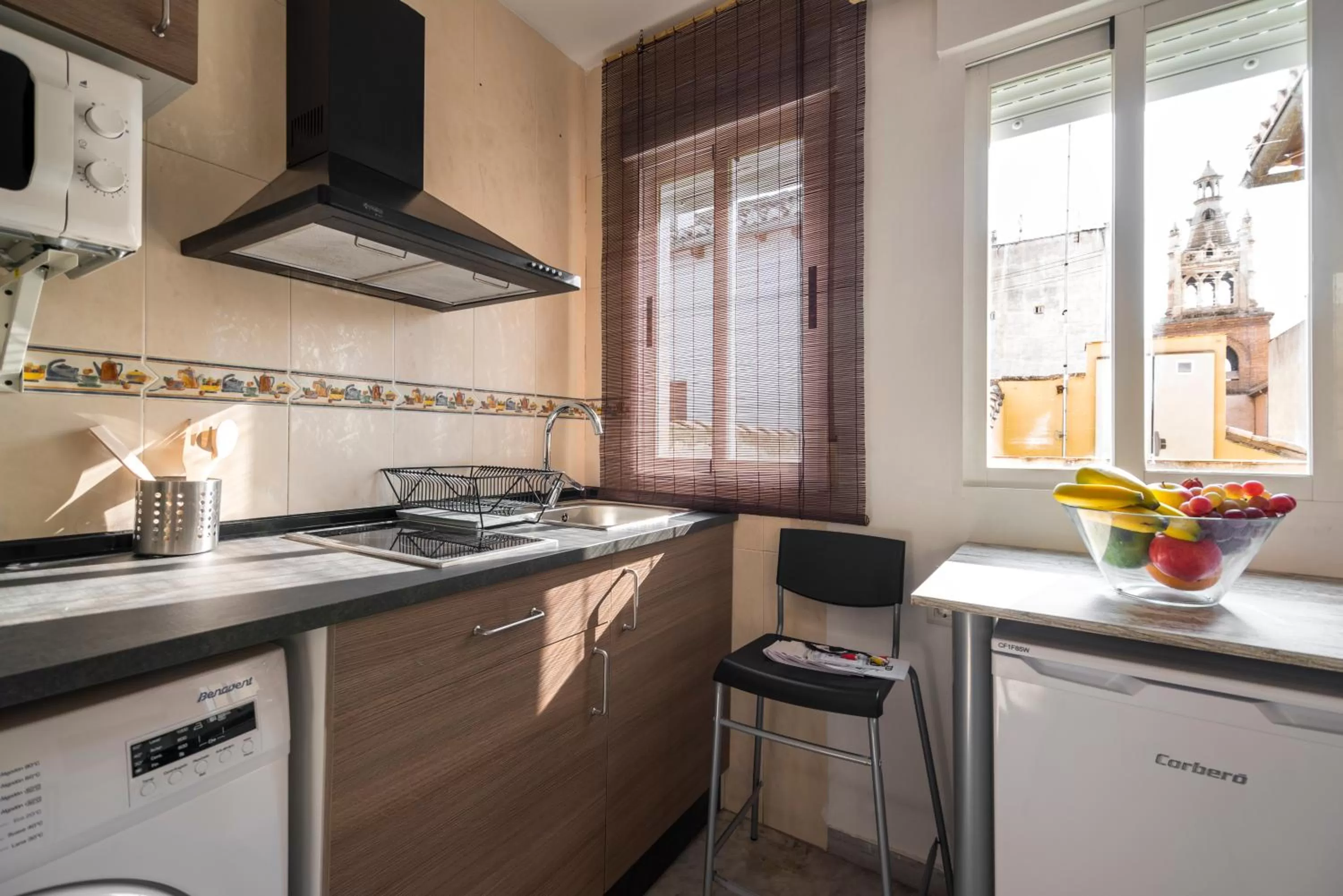 Kitchen or kitchenette in Apartamentos Granata
