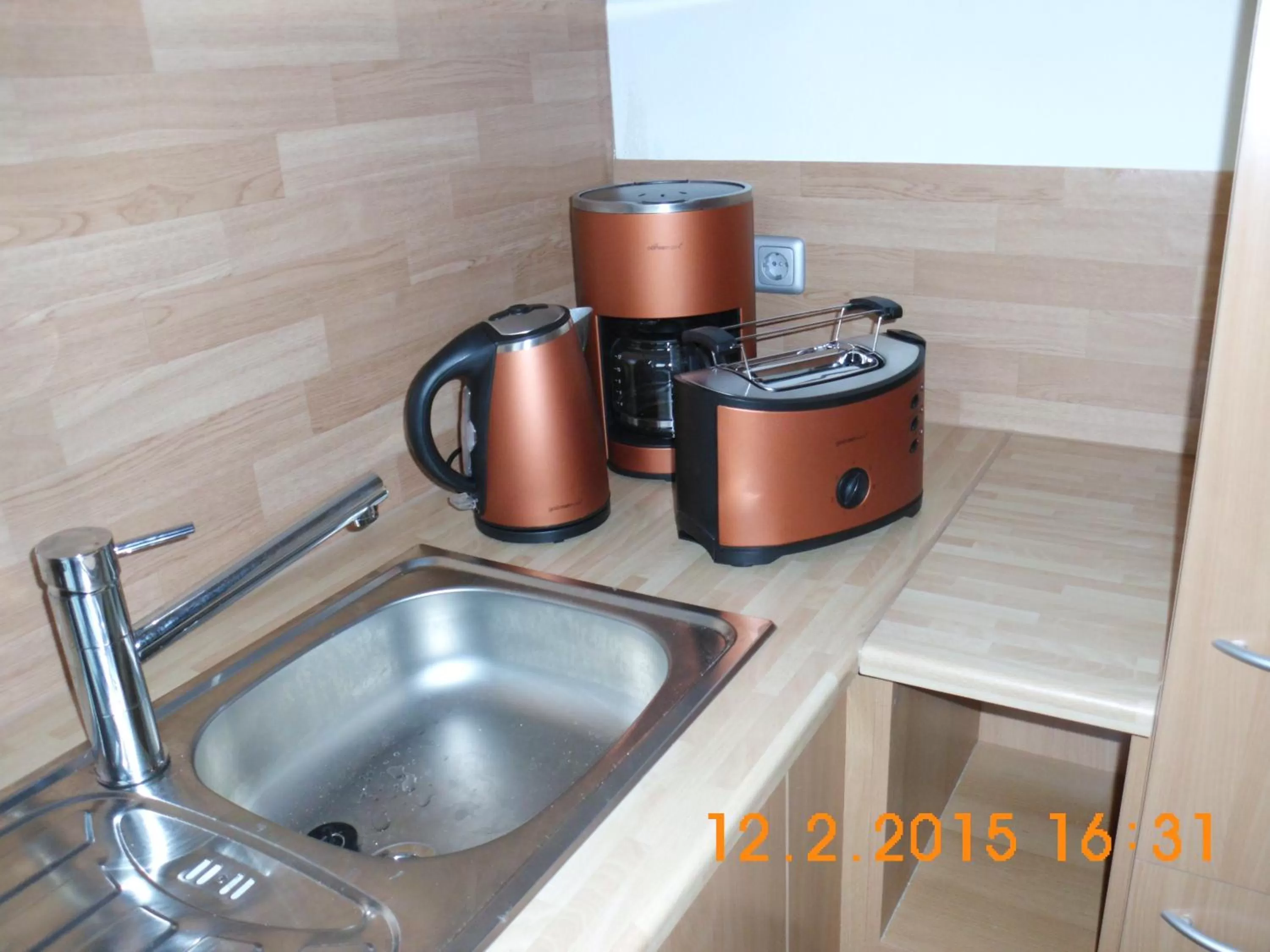 Kitchen or kitchenette in Land-Hotel Am Wald Garni
