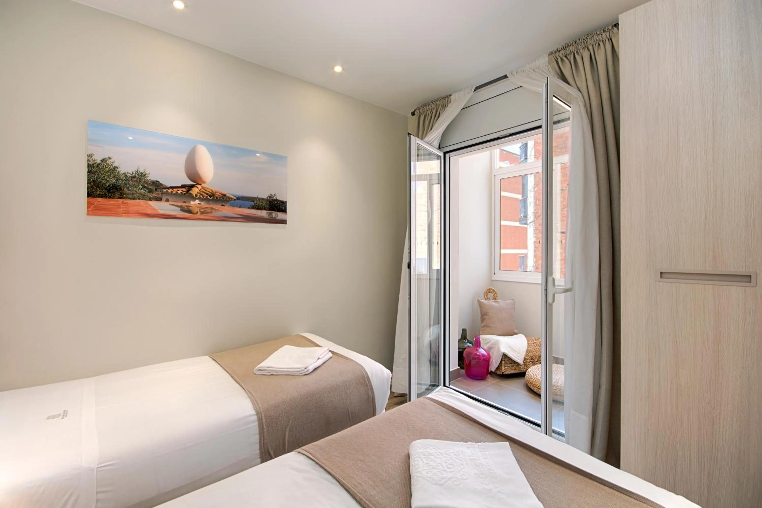 Bedroom, Bed in Eixample Building Apartments by Mercedes Heritage