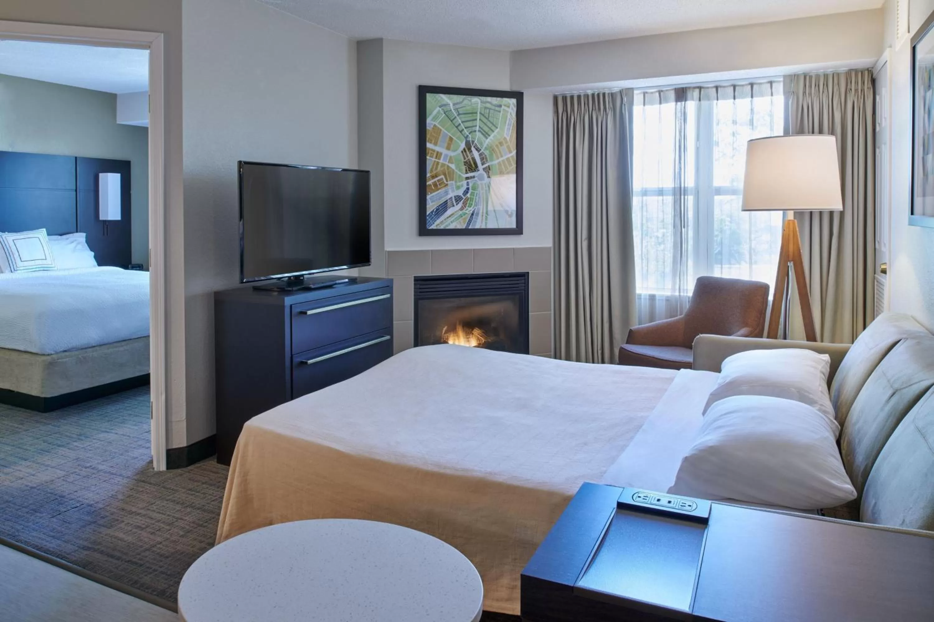 Bedroom, Bed in Residence Inn by Marriott Detroit / Novi