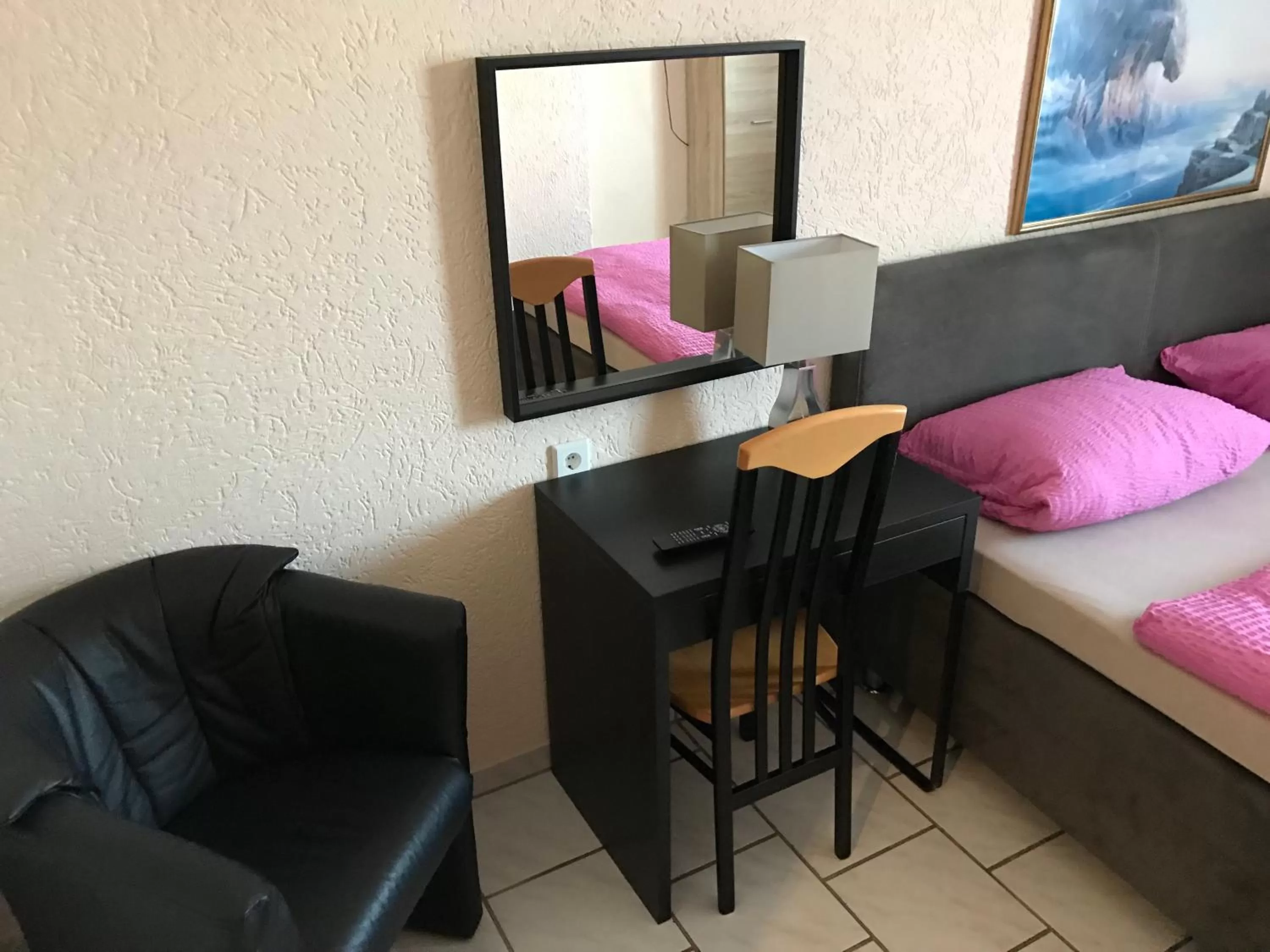 Decorative detail, Bed in Hotel Rhein INN