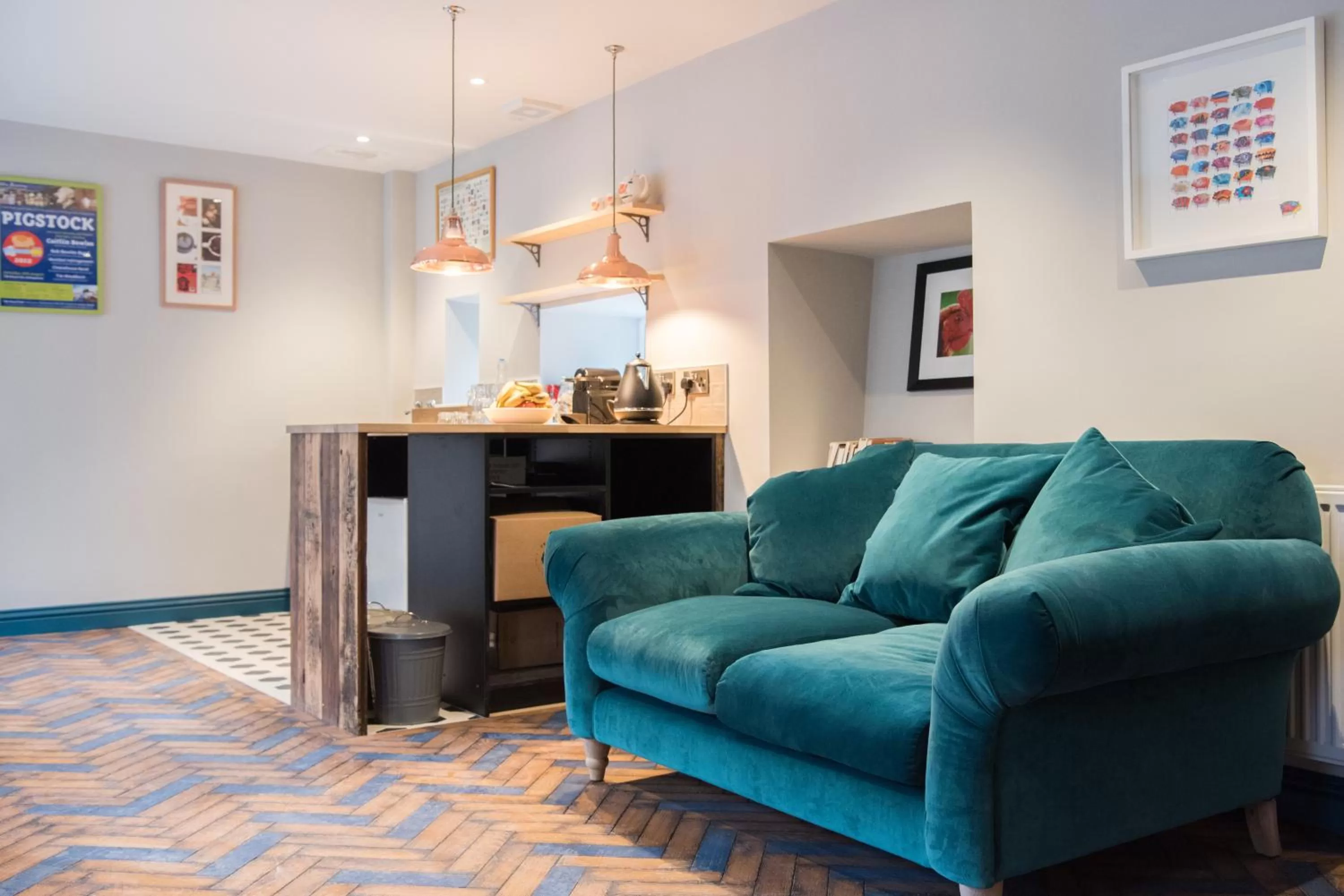 Communal lounge/ TV room in Helen Browning's Royal Oak