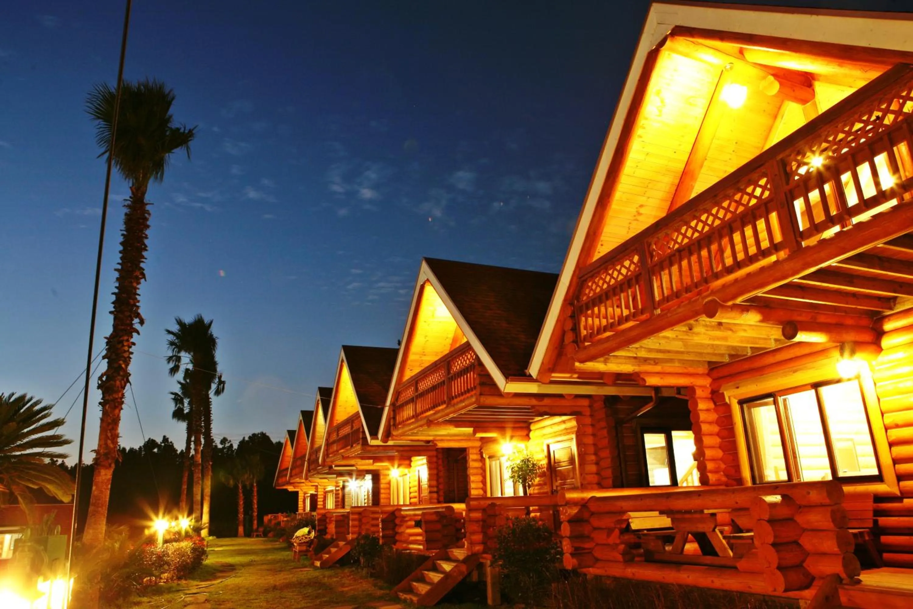 Balcony/Terrace in Jungmun Log Pension & Resort
