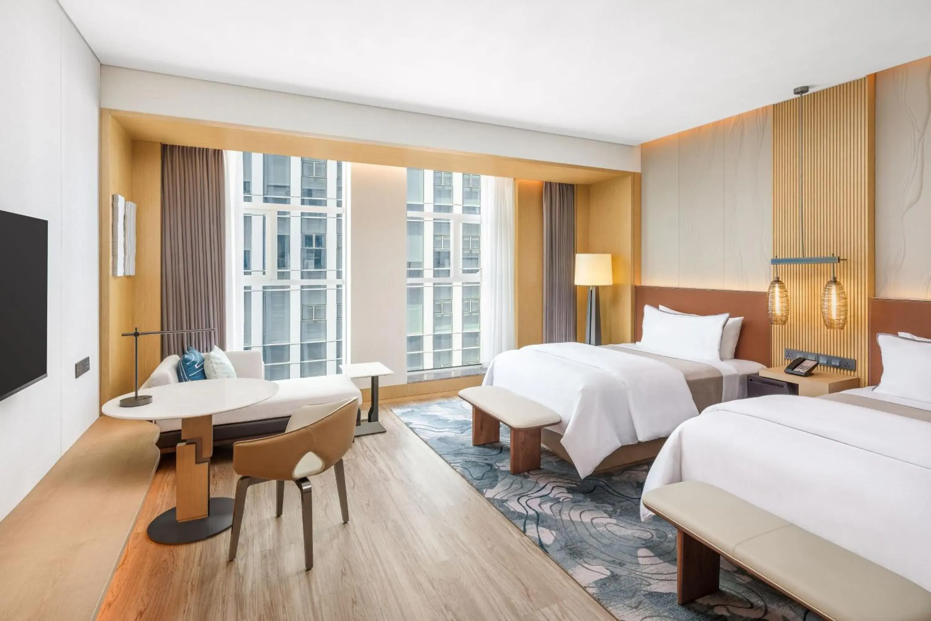 Premier Double Room with Two Double Beds in The Westin Wuhan Hanyang Premier Double Room with Two Double Beds in The Westin Wuhan Hanyang