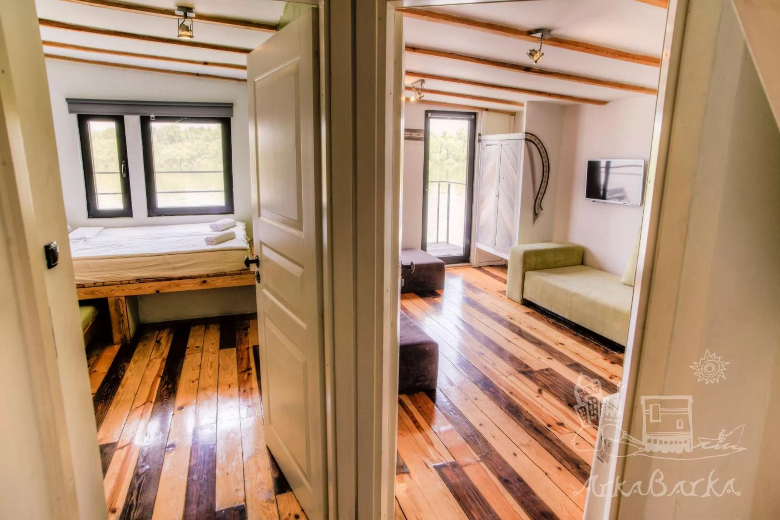 Patio, Bed in ArkaBarka 2- Floating Dream Rooms and Apartments