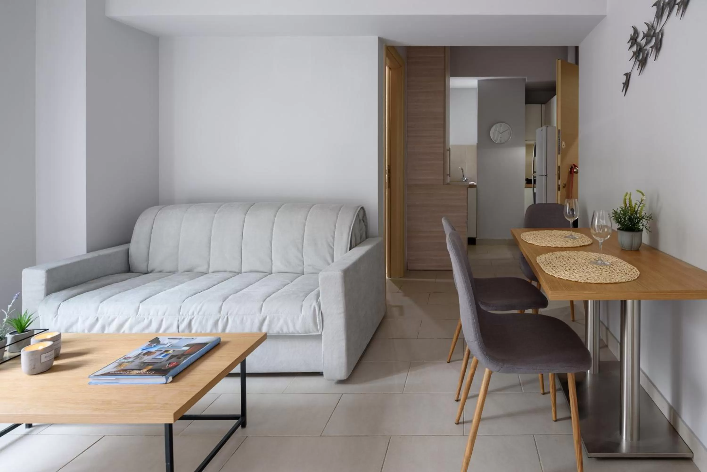 Living room in 12 Keys Athens Apartments