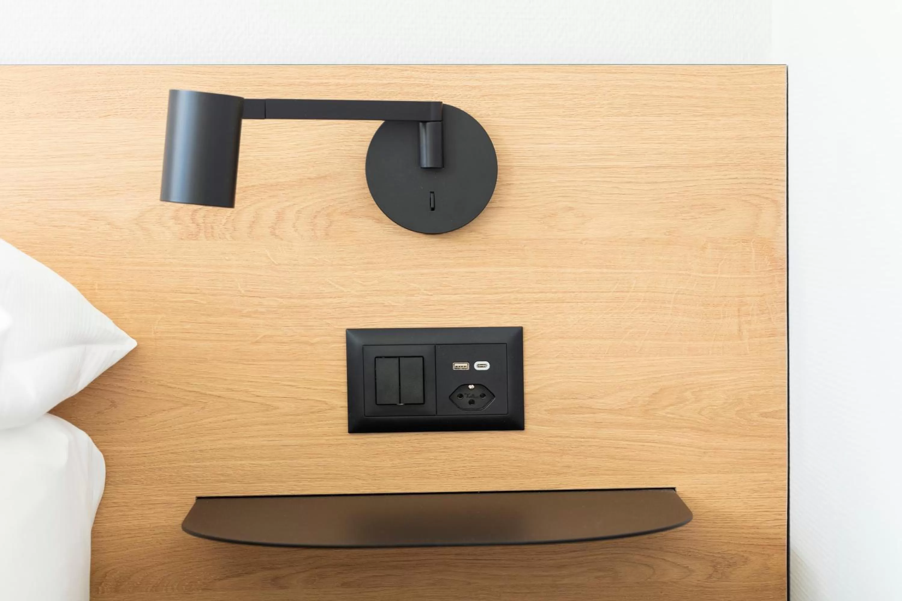 Decorative detail, Bed in Fred Hotel Zürich Hauptbahnhof