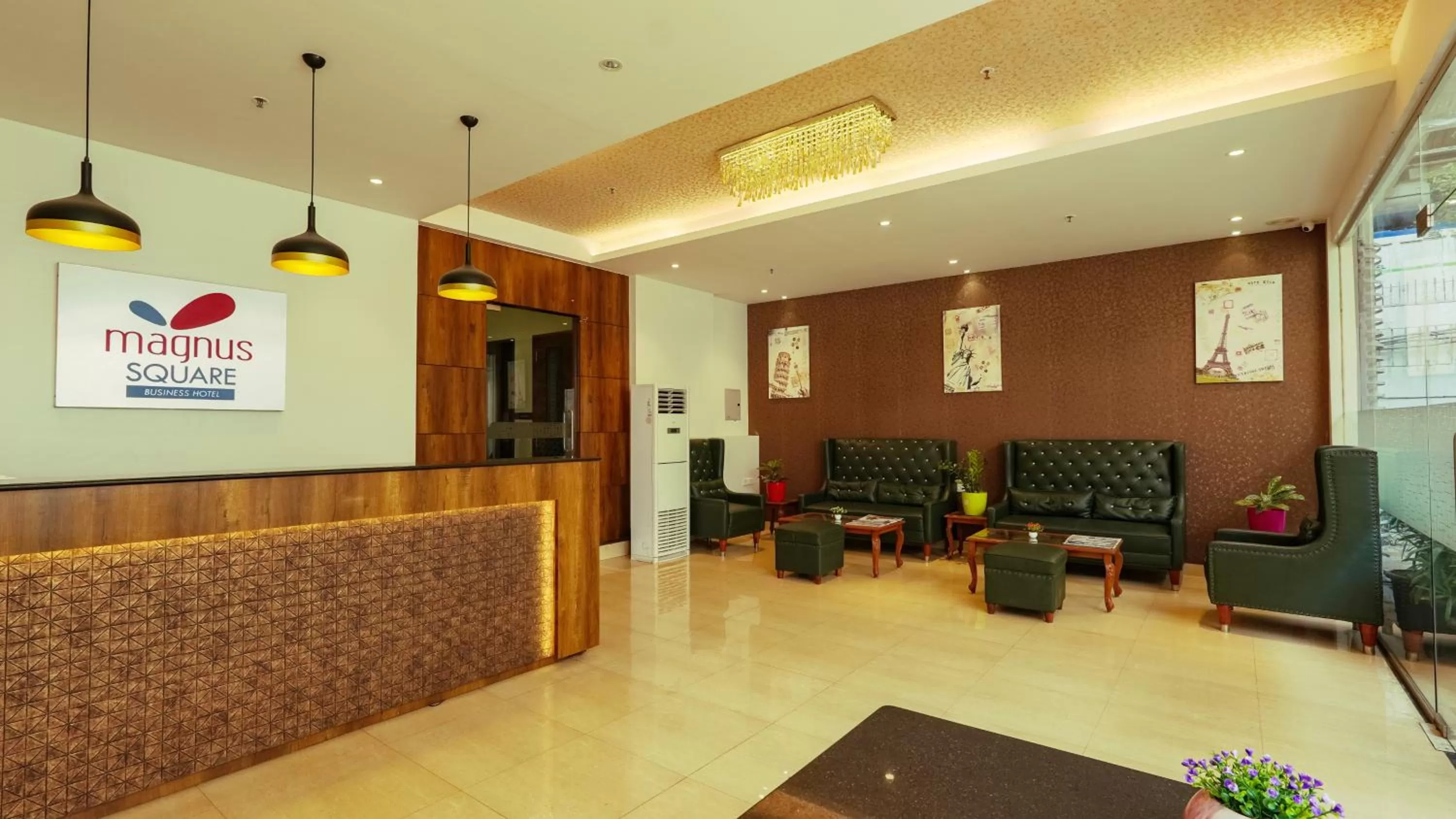 Lobby or reception in Magnus Square Business Hotel near Pune Airport