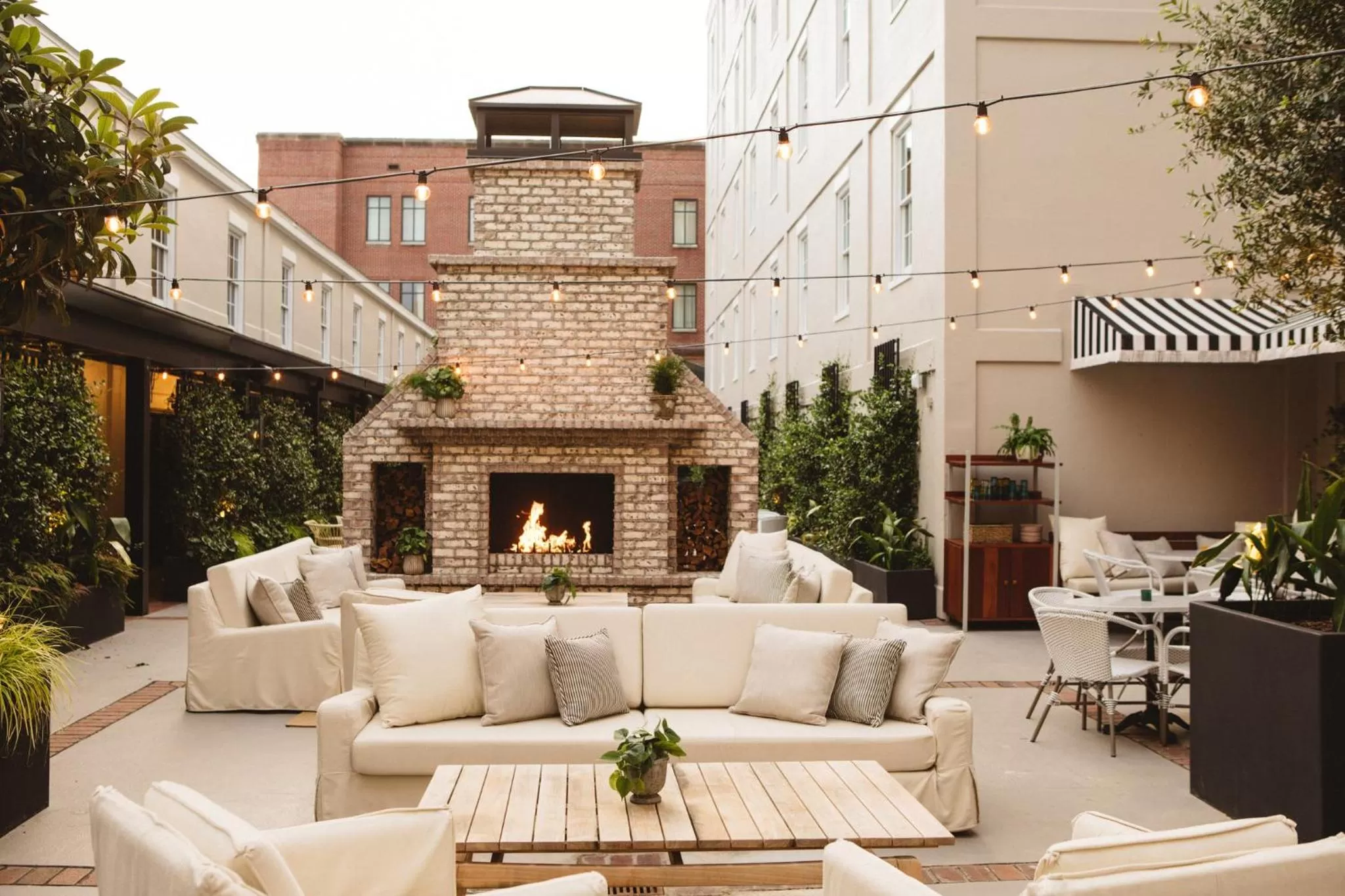 Inner courtyard view in Hotel Emeline