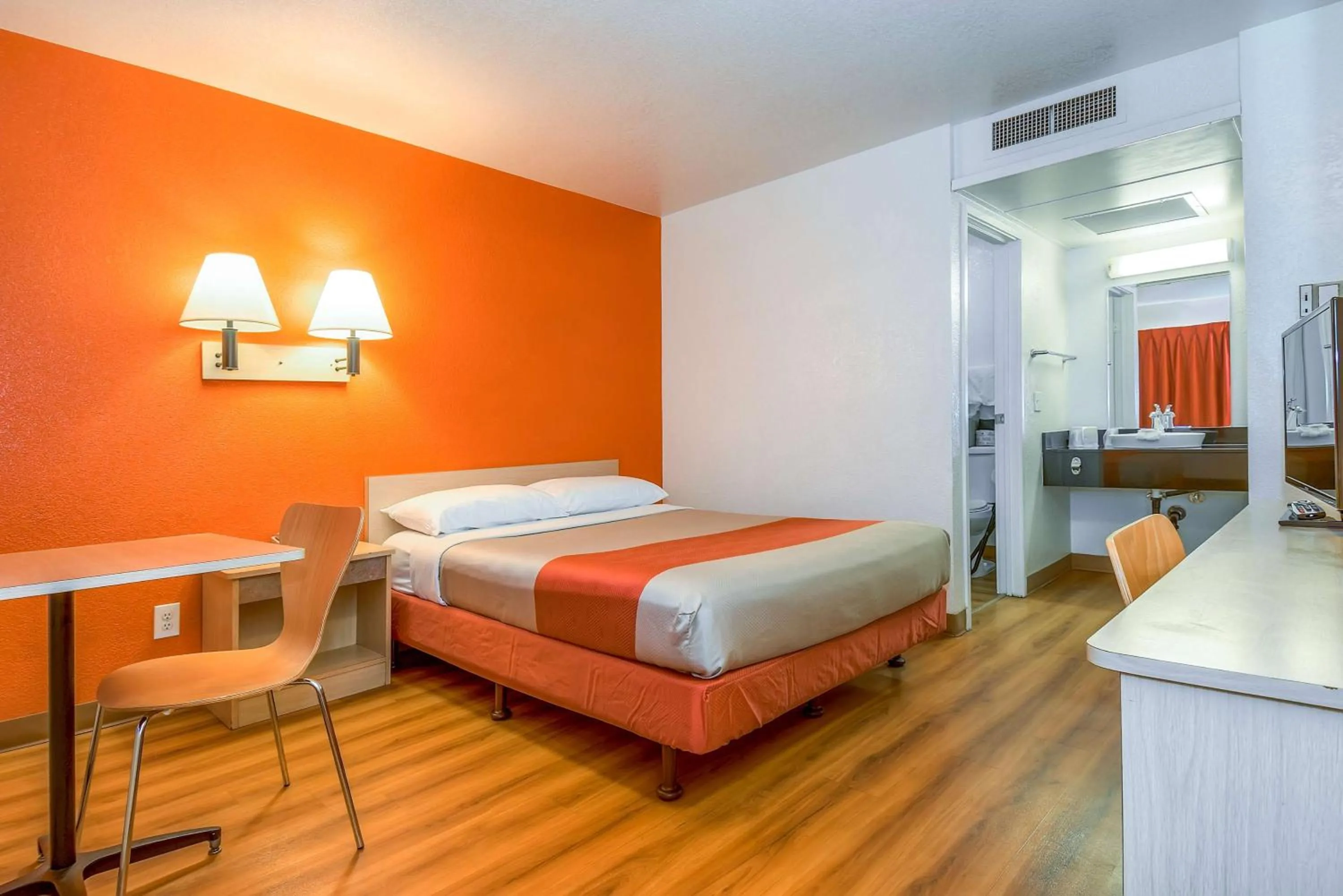 Bedroom, Bed in Motel 6-Corona, CA