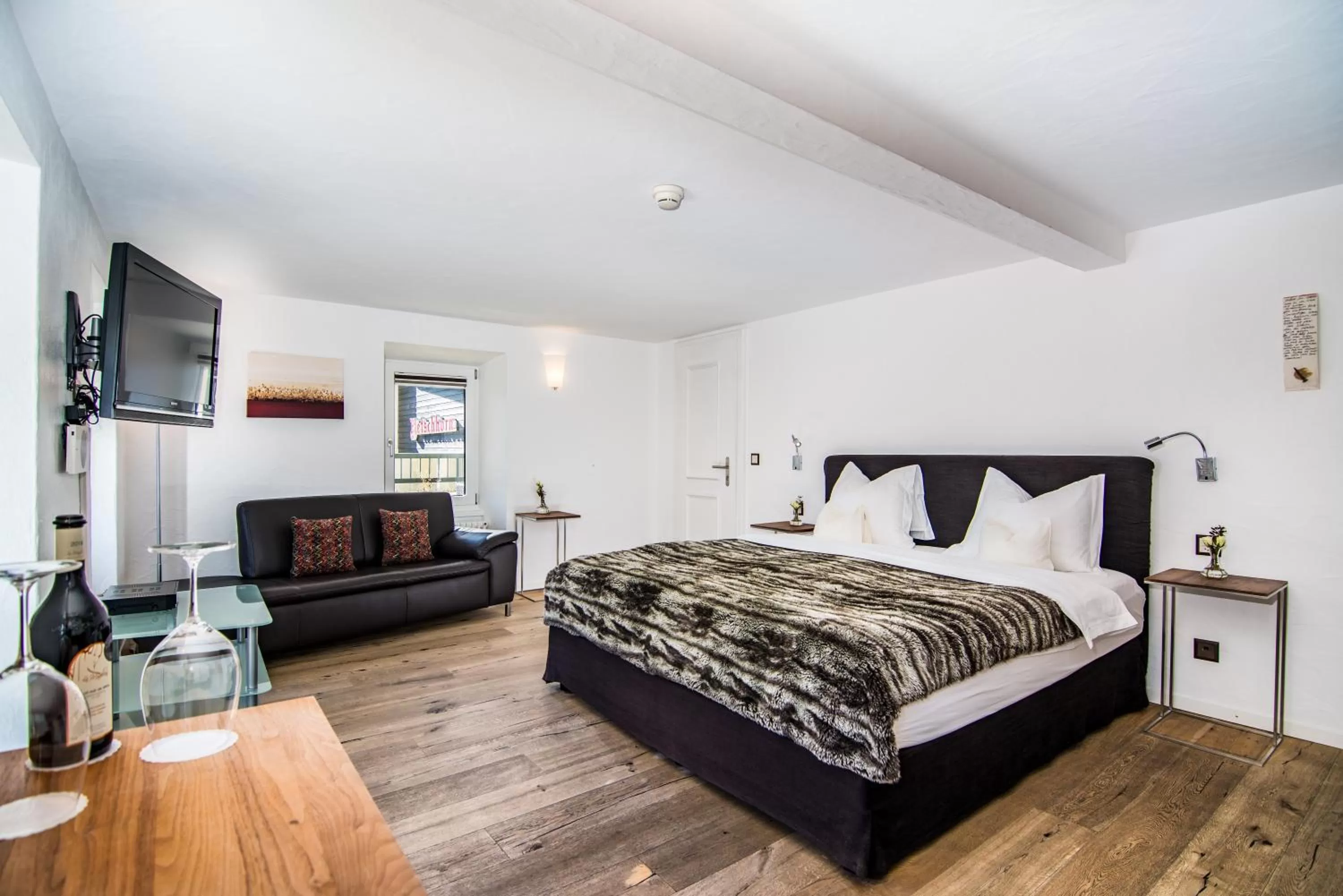 Bed in Waldhotel Fletschhorn Saas-Fee