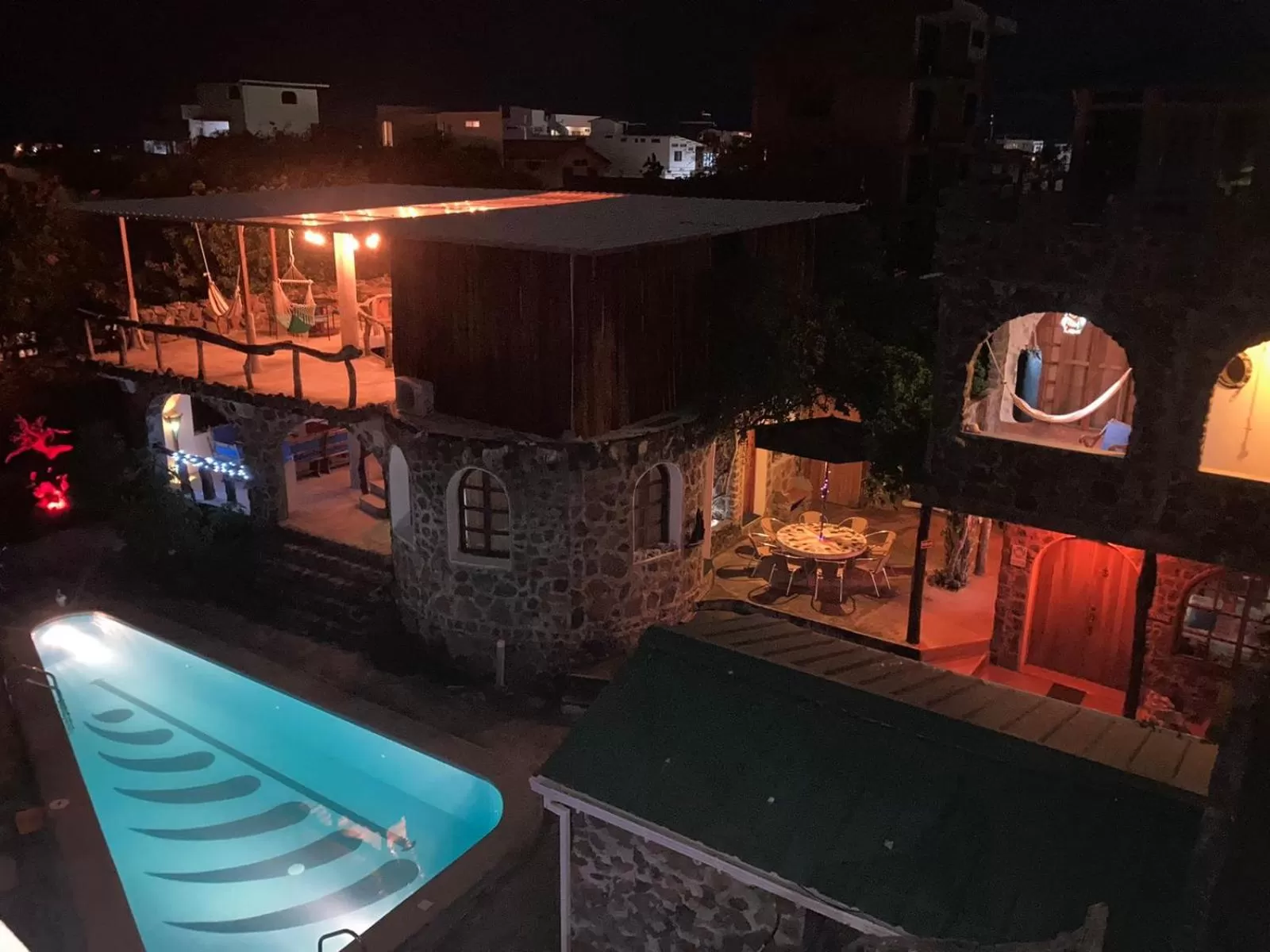Night, Pool View in La Fortaleza De Haro