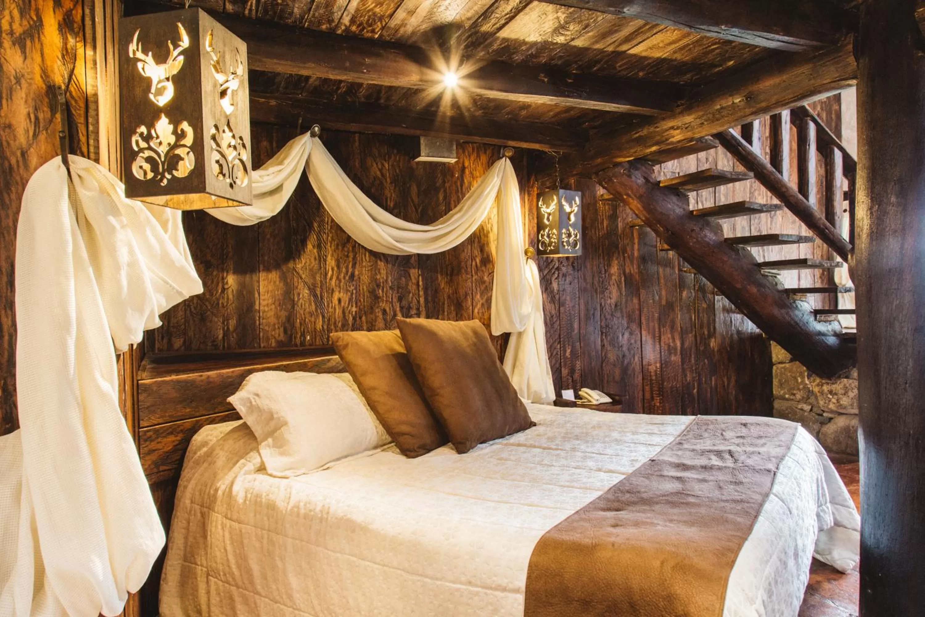 Bed in Hacienda Hostería Dos Chorreras