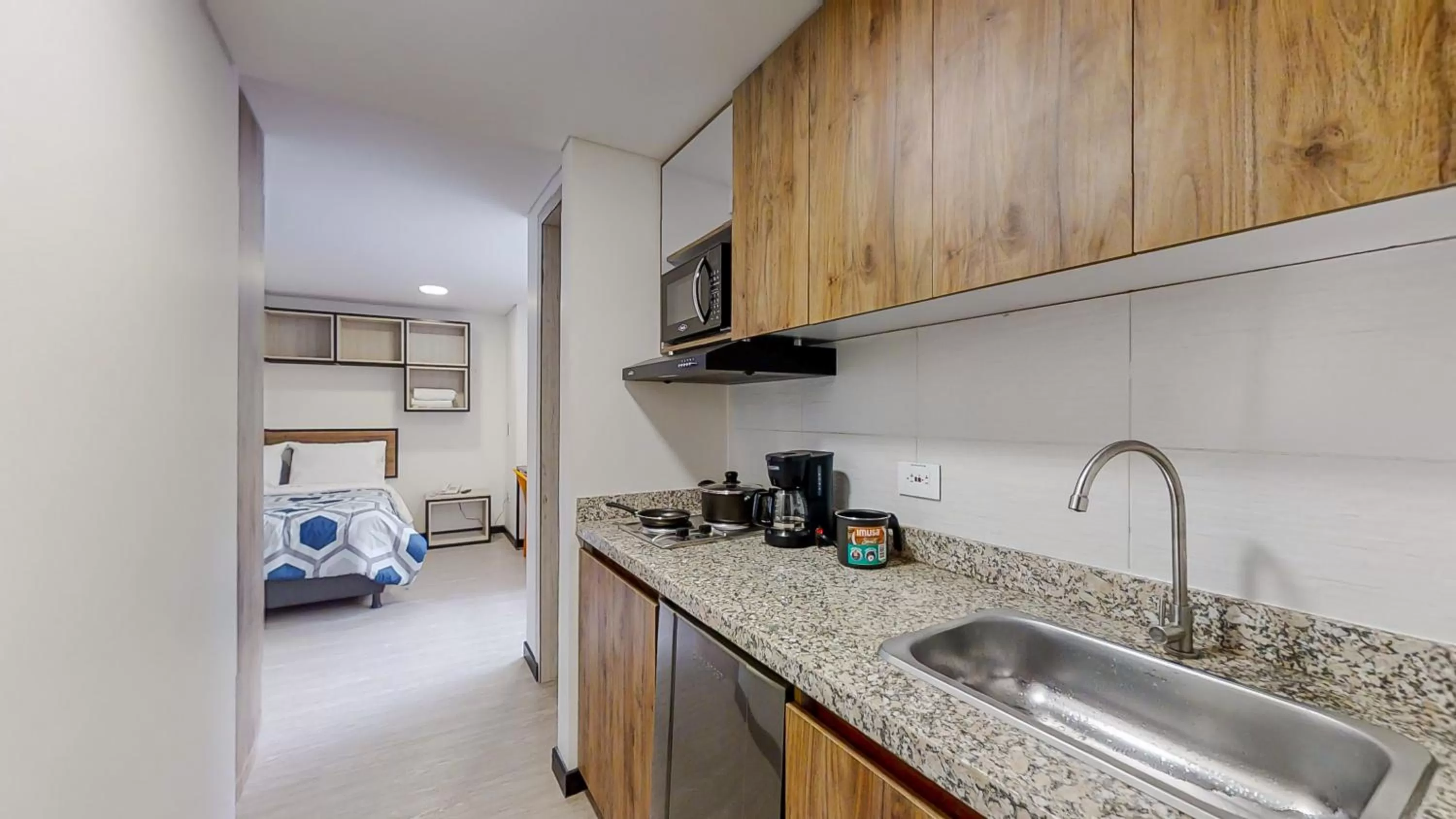 Kitchen or kitchenette, Bed in Terrazas