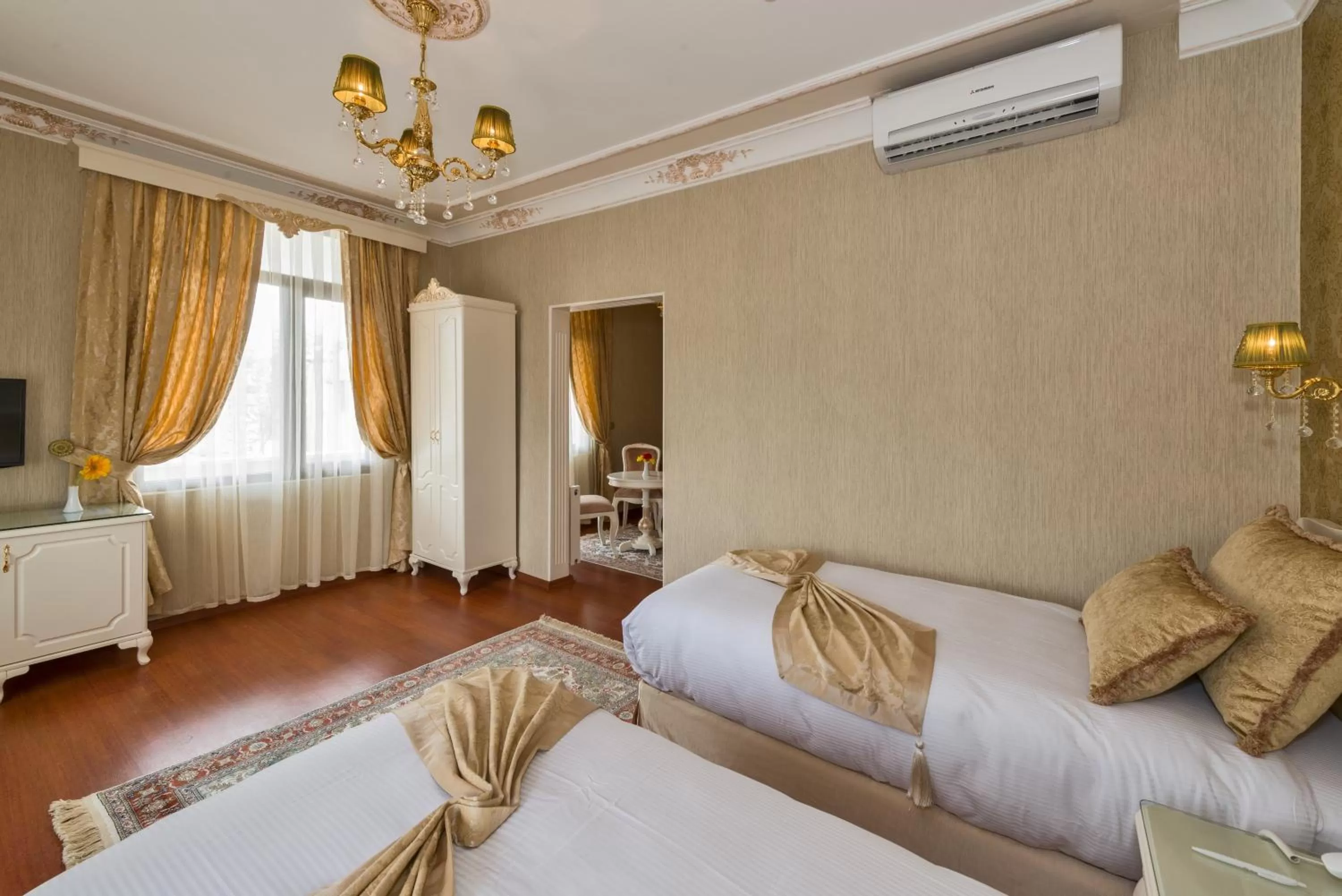 Decorative detail, Bed in Enderun Hotel Istanbul