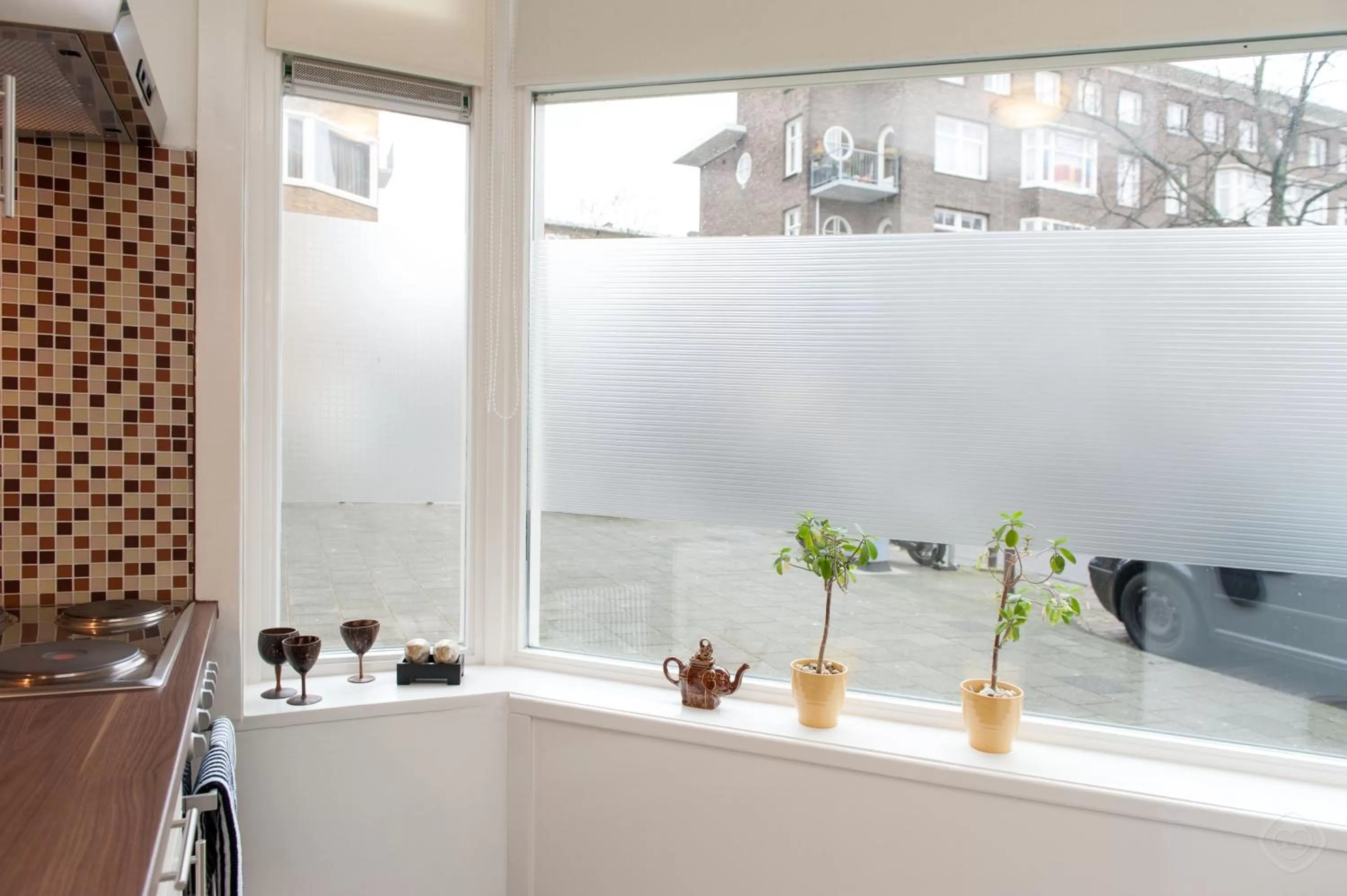 Decorative detail, Bathroom in Bos en Lommer Hotel - Erasmus Park area