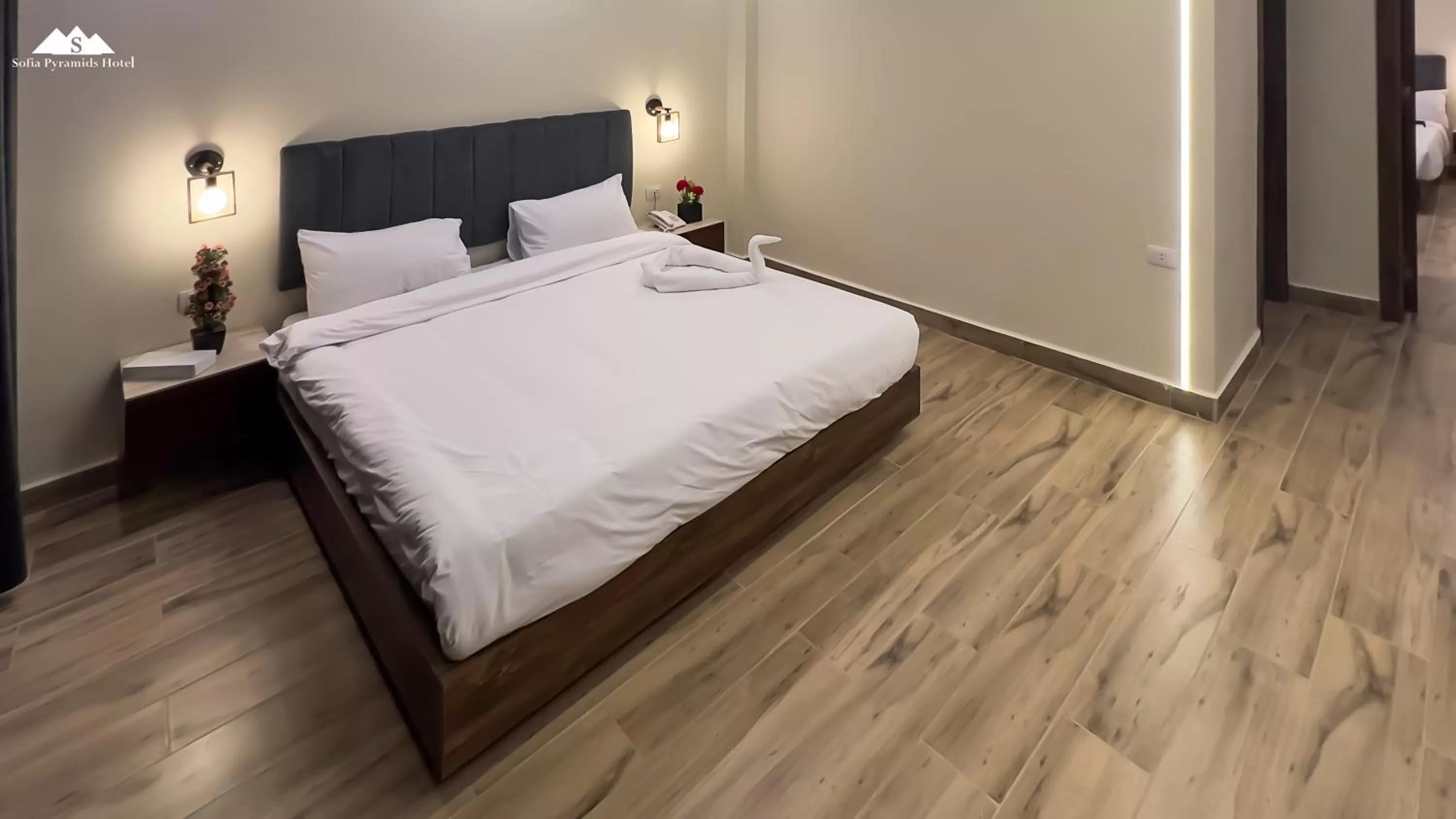 Bed in Sofia Pyramids Hotel