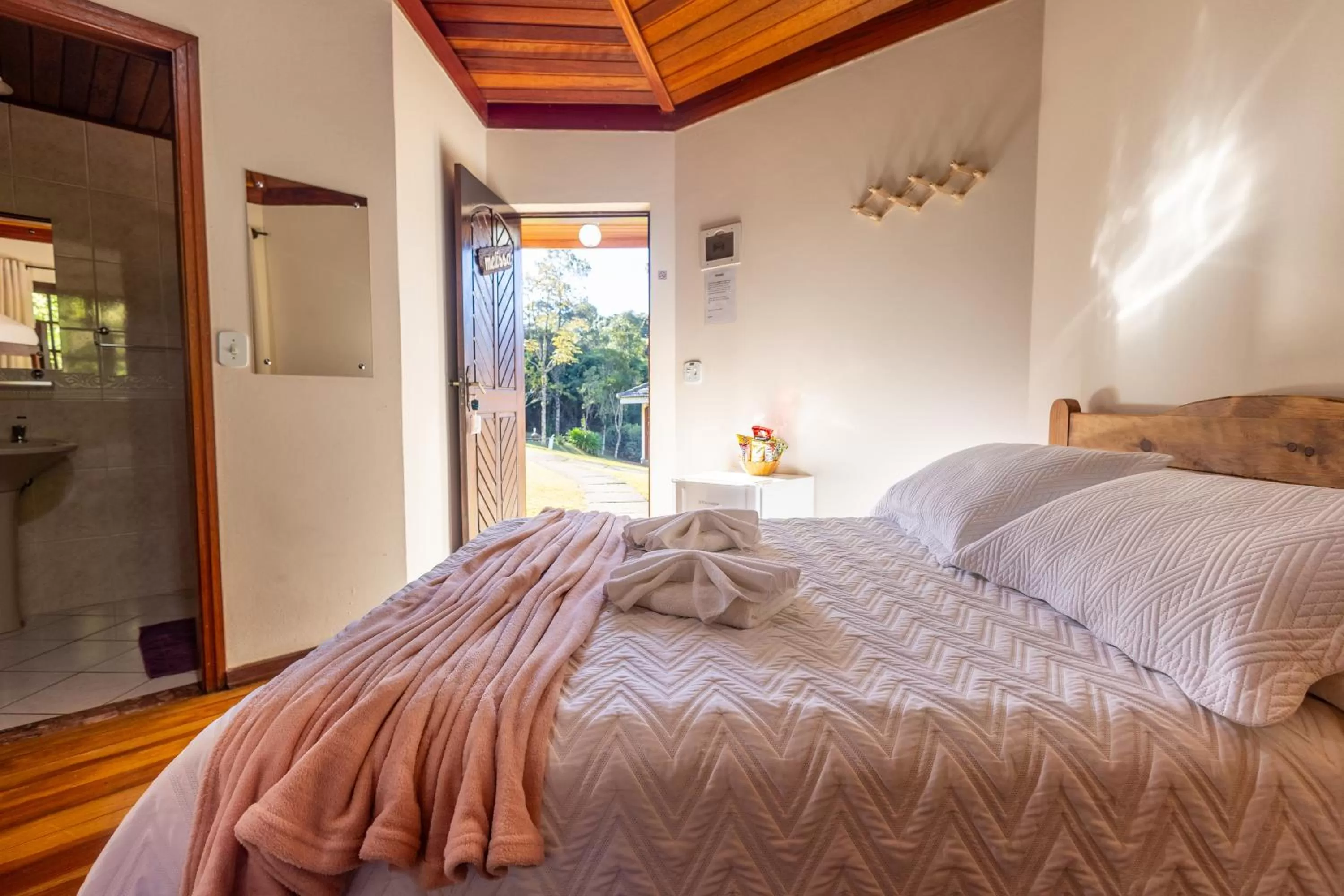 Bed in Pousada 3 Pinheiros